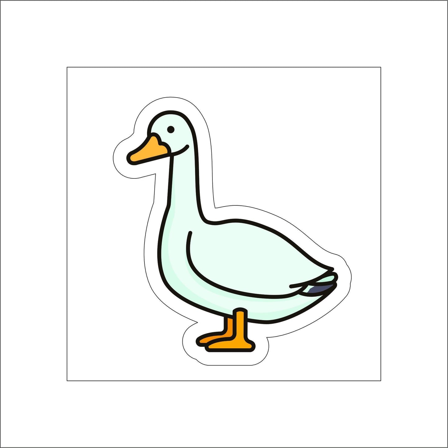 Goose Duck Sticker Decal for Planners, laptops, tumblers, cars, walls, mirrors, notebooks, phones, etc. 8ANML