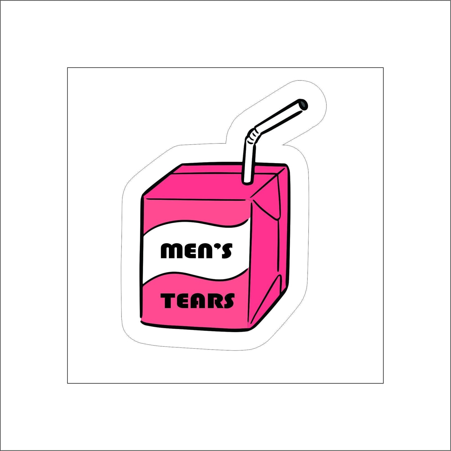 Men's Tears Food Pun Sticker Decal for Planners, laptops, tumblers, cars, walls, mirrors, notebooks, phones, etc. 22FOD