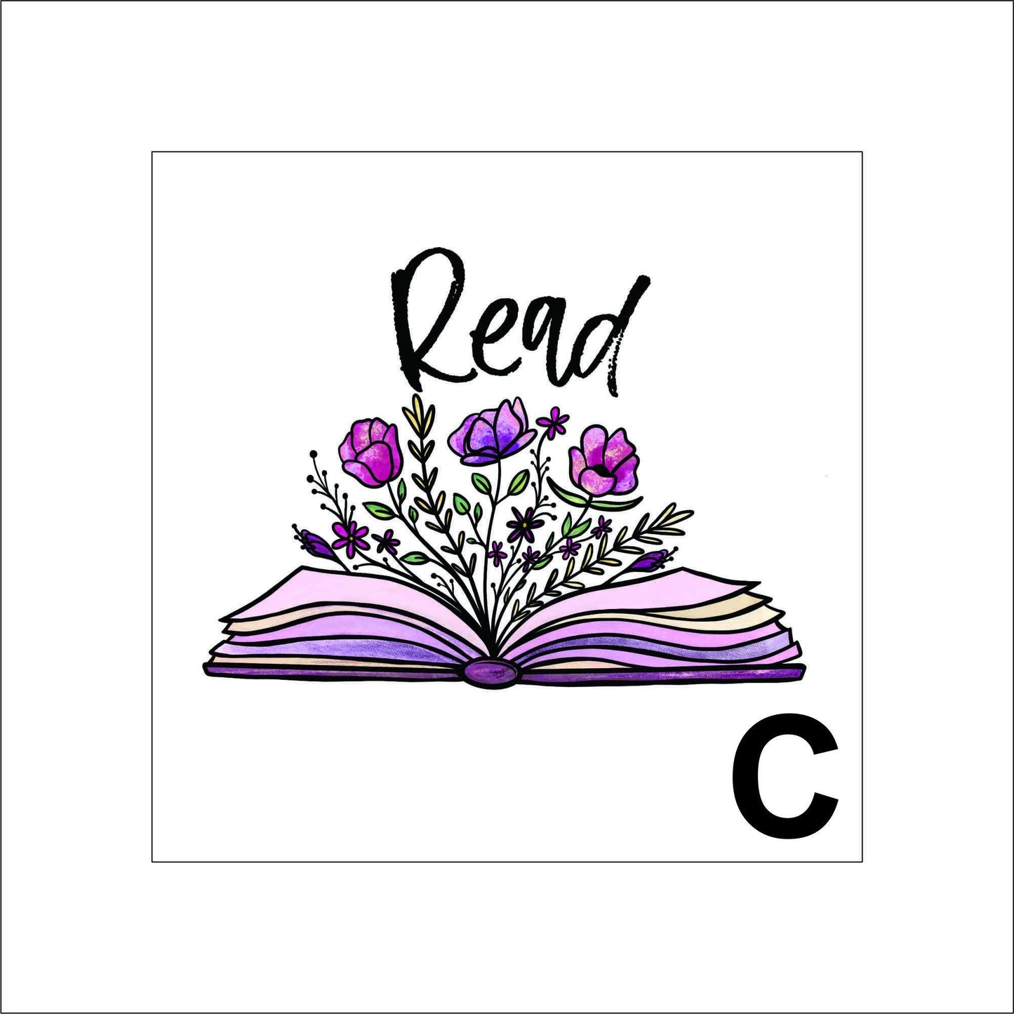 Floral Book Sticker Decal for Planners, laptops, tumblers, cars, walls, mirrors, notebooks, phones, etc. 2BOK