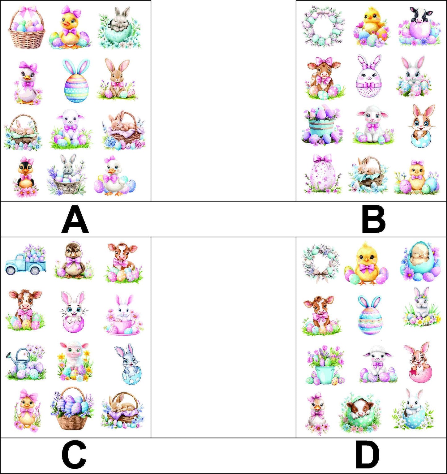 Cute Easter Animal Stickers laptop sticker, funny sticker, laptop decal, tumbler sticker, water bottle sticker, water bottle decal 8GRP