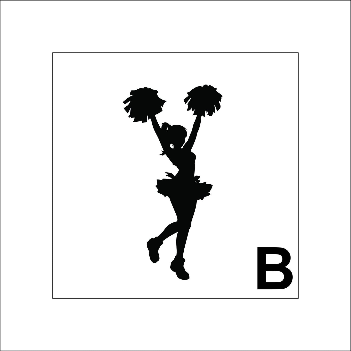 Cheerleading Sticker Decal for Planners, laptops, tumblers, cars, walls, mirrors, notebooks, phones, etc. 1SPT