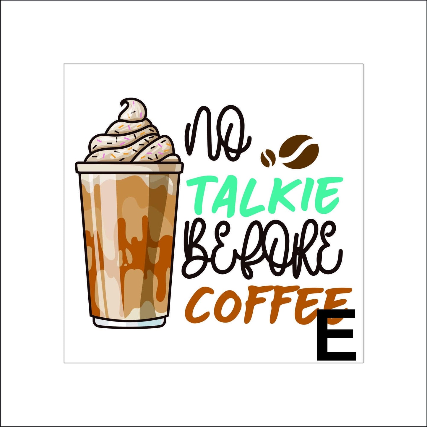 Coffee Quotes Sticker Decal for Planners, laptops, tumblers, cars, walls, mirrors, notebooks, phones, etc. 3CFE