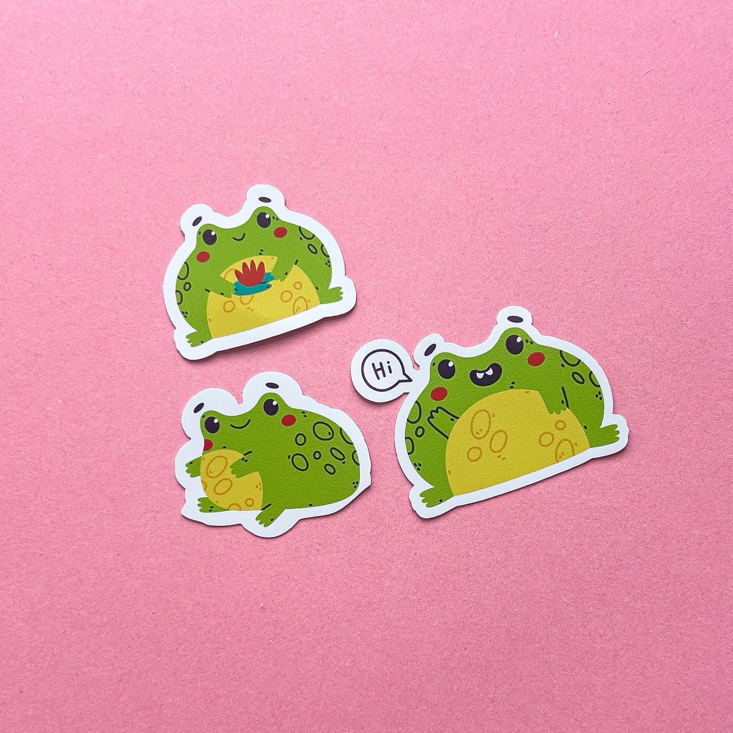 Funny Frog Sticker Decal for Planners, laptops, tumblers, cars, walls, mirrors, notebooks, phones, etc. 4ANML