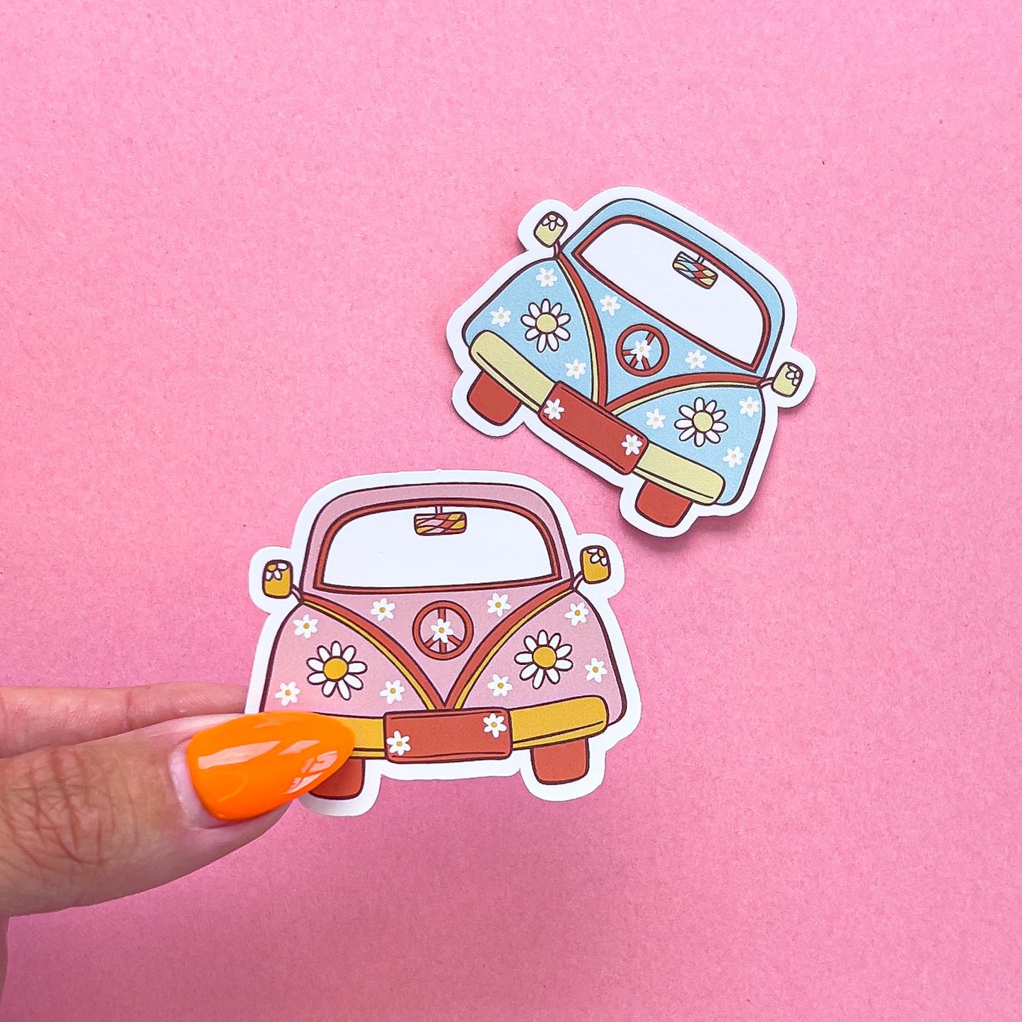 Cute Flowered Car Sticker Decal for Planners, laptops, tumblers, cars, walls, mirrors, notebooks, phones, etc. 1CAR