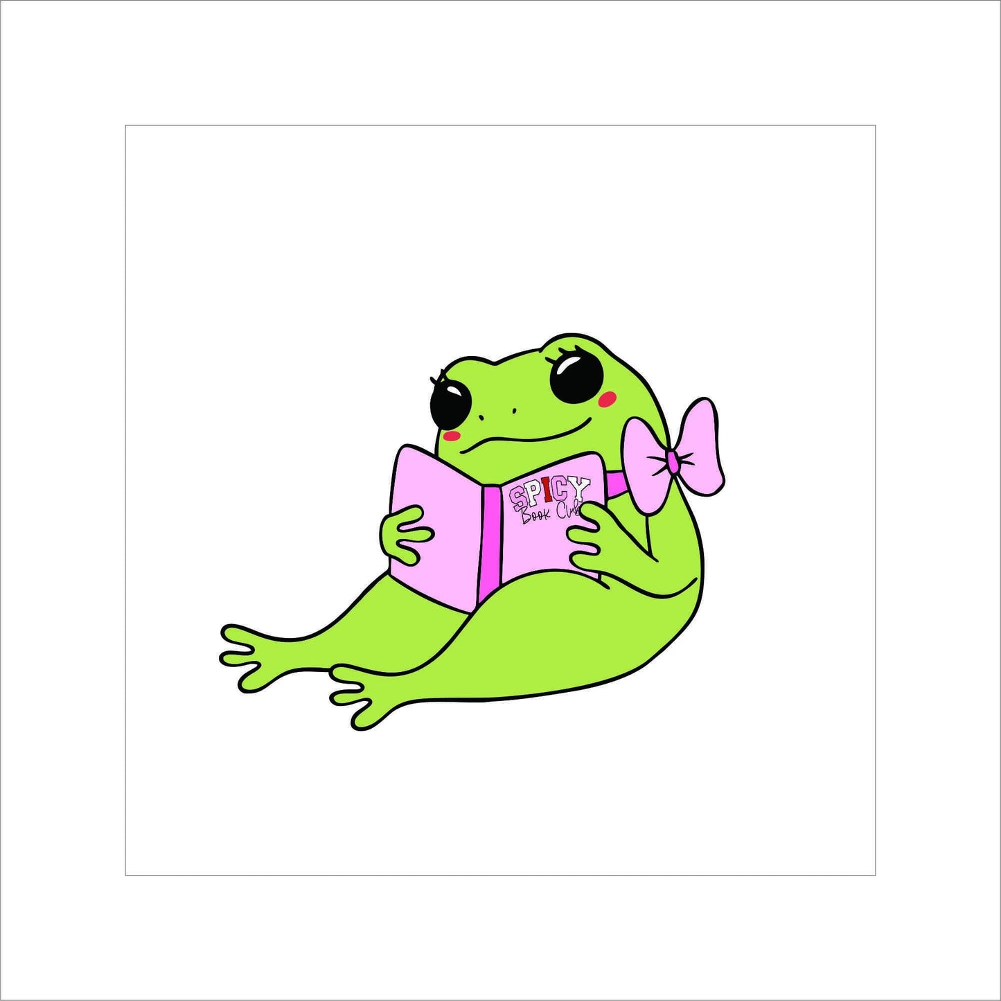Frog Reading Smut Sticker laptop sticker, funny sticker, laptop decal, tumbler sticker, planner sticker, car decal, water bottle decal 5BOK