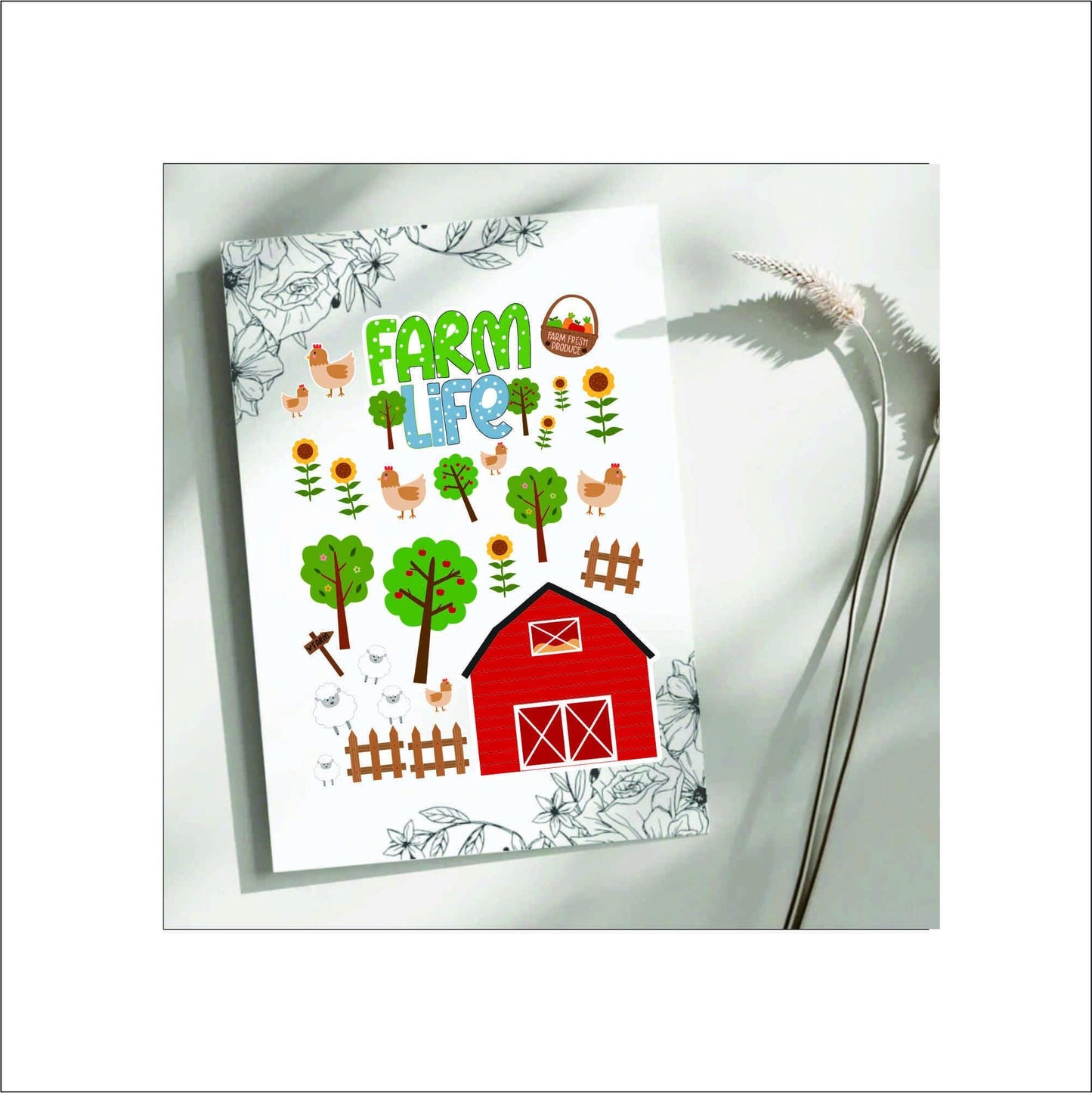 Cute Farm Animal Stickers laptop sticker, funny sticker, laptop decal, tumbler sticker, water bottle sticker, water bottle decal 20PKG