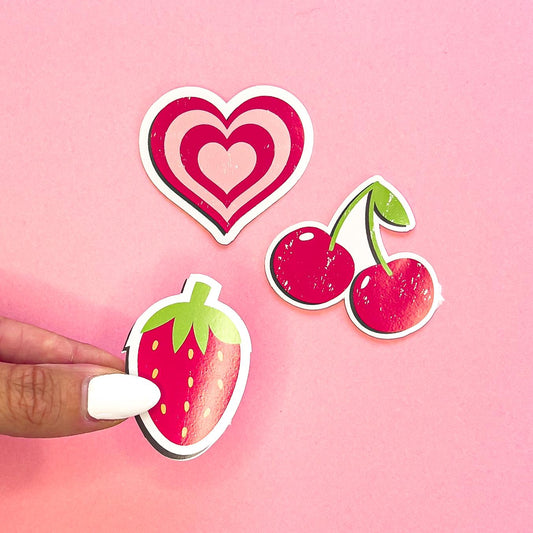 Cute Cherry Sticker laptop sticker, funny sticker, laptop decal, tumbler sticker, planner sticker, car decal, water bottle decal 3FOD