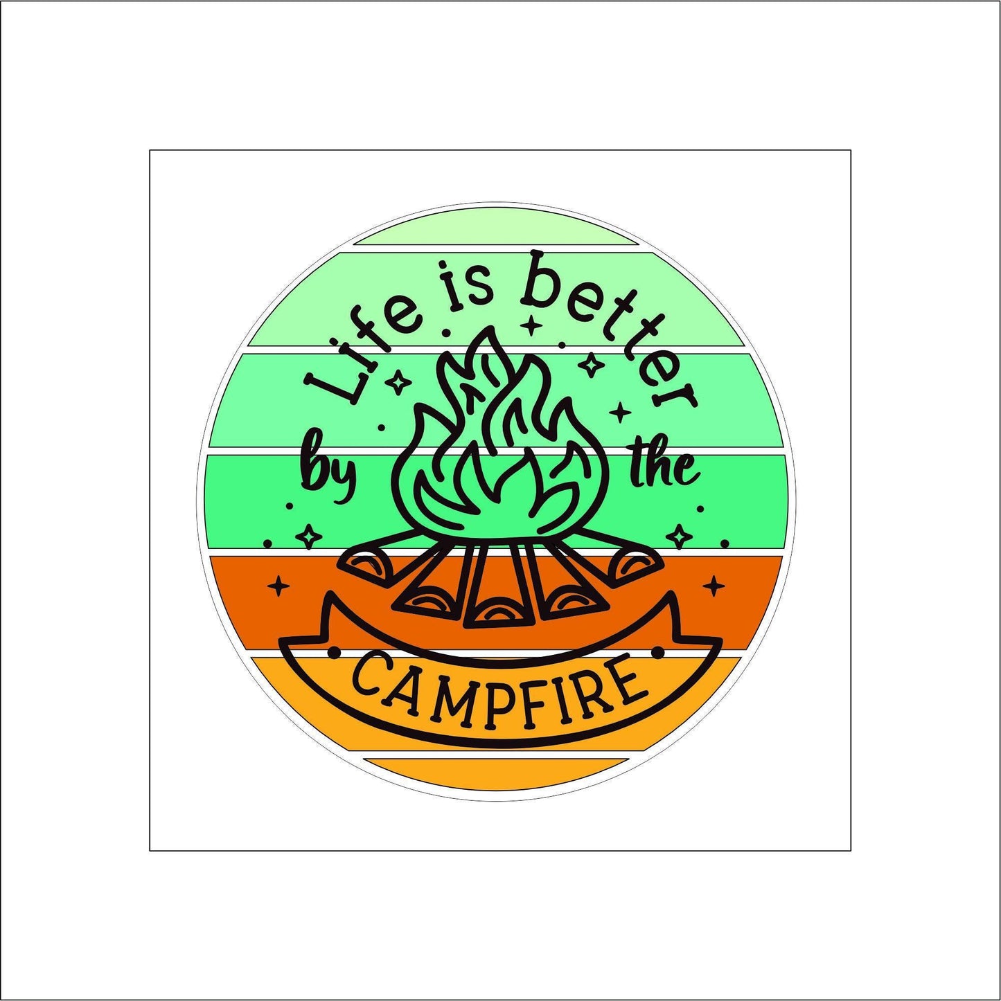 Camping Sticker Sticker Decal for Planners, laptops, tumblers, cars, walls, mirrors, notebooks, phones, etc. 2TRVL