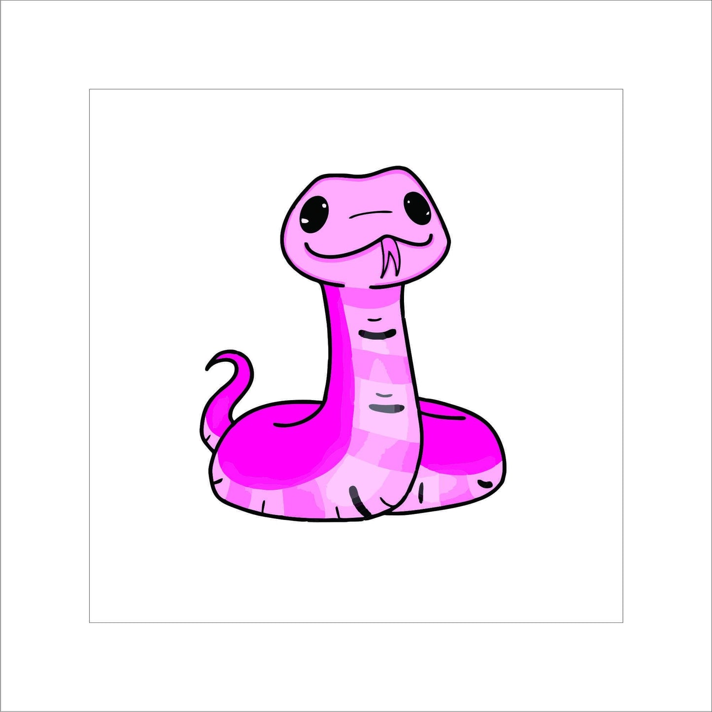 Cute Snake Sticker Decal for Planners, laptops, tumblers, cars, walls, mirrors, notebooks, phones, etc. 39ANML
