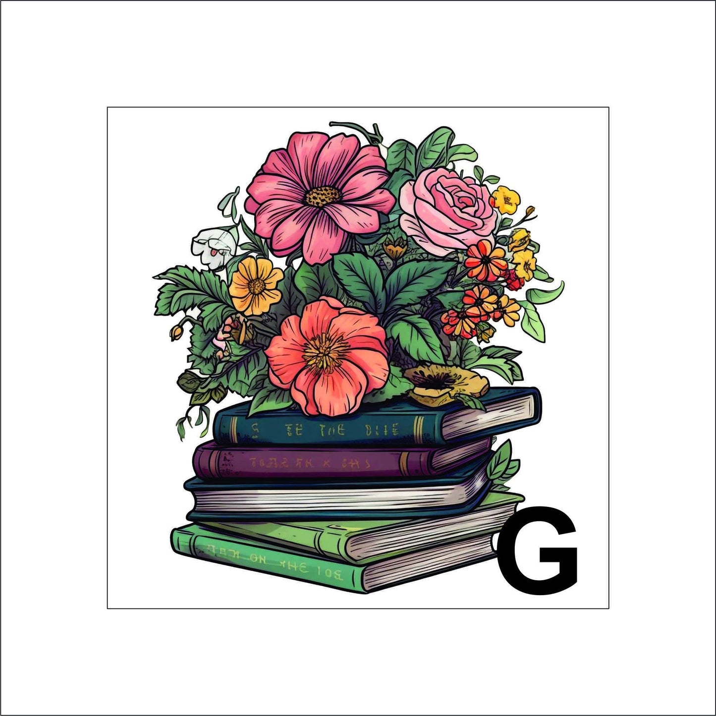 Floral Book Sticker Decal for Planners, laptops, tumblers, cars, walls, mirrors, notebooks, phones, etc. 3BOK