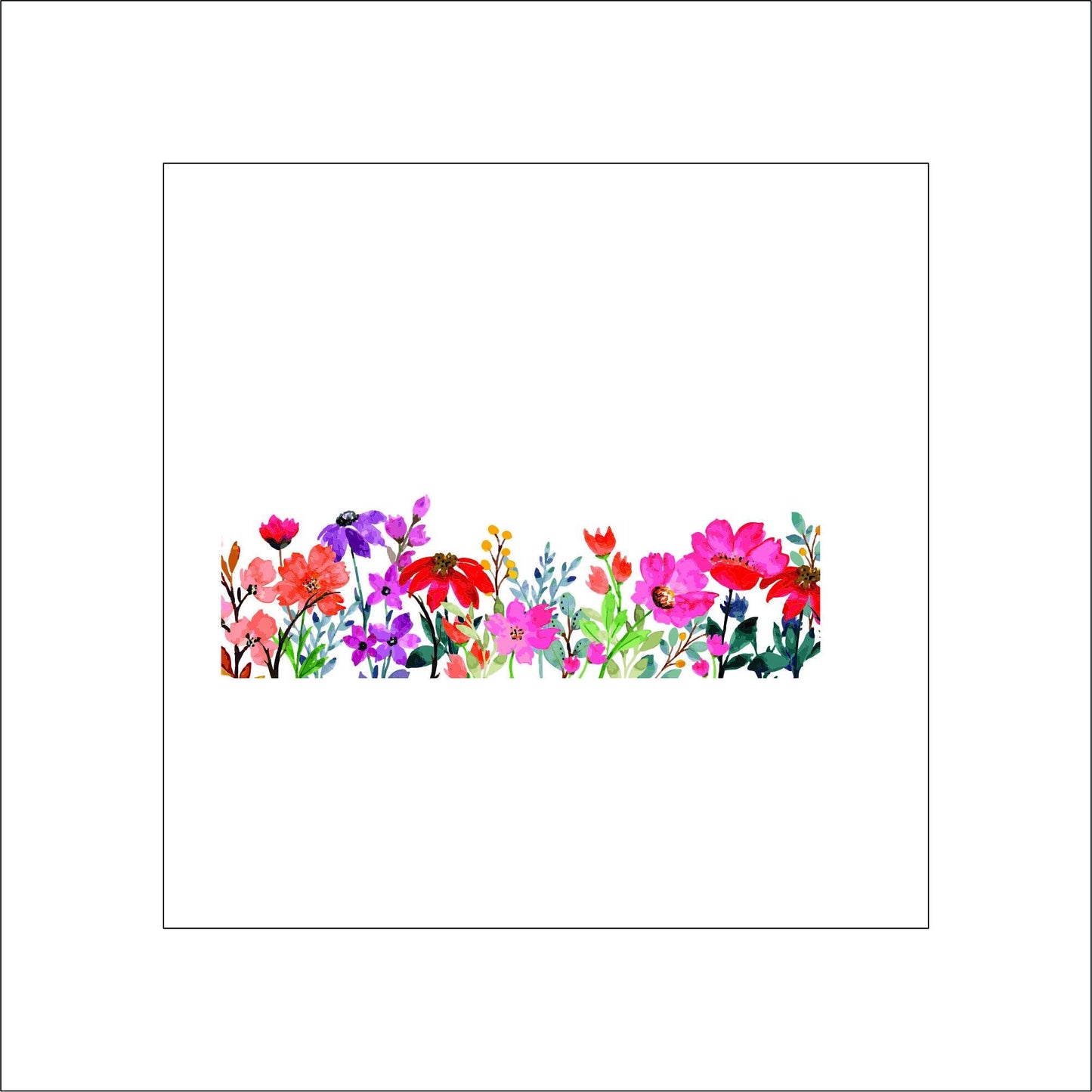Flower Border Sticker Decal for Planners, laptops, tumblers, cars, walls, mirrors, notebooks, phones, etc. 3BRDR