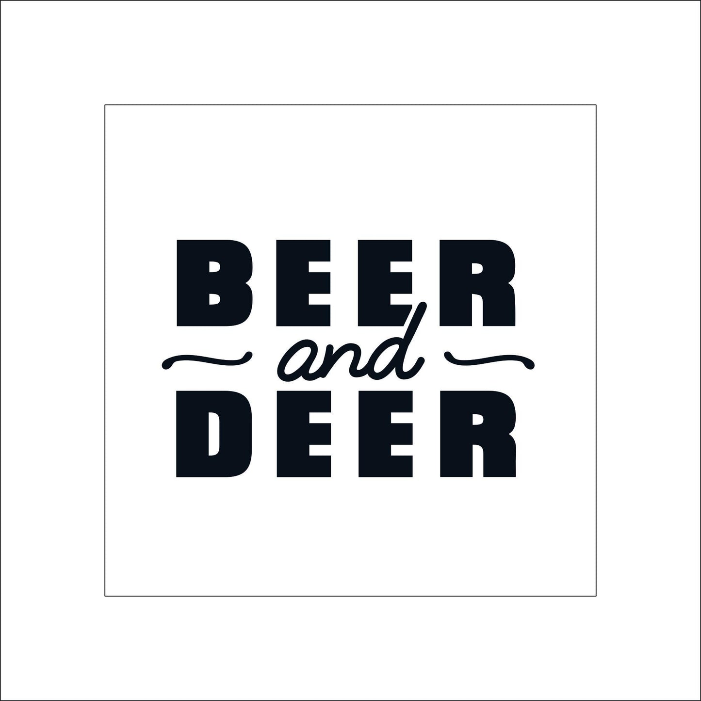 Beer & Deer Sticker Decal for Planners, laptops, tumblers, cars, walls, mirrors, notebooks, phones, etc. 45SAY