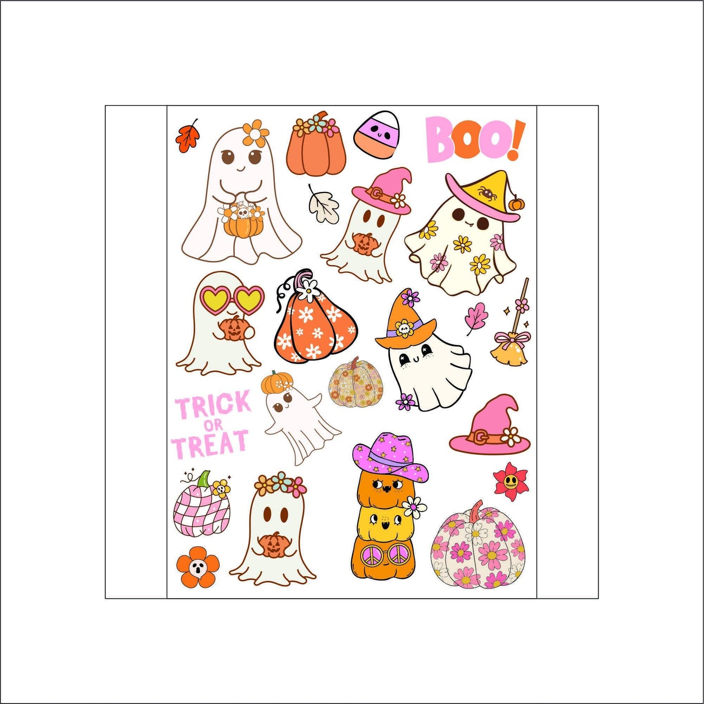 Cute Halloween Fall Stickers laptop sticker, funny sticker, laptop decal, tumbler sticker, water bottle sticker, water bottle decal 5PKG