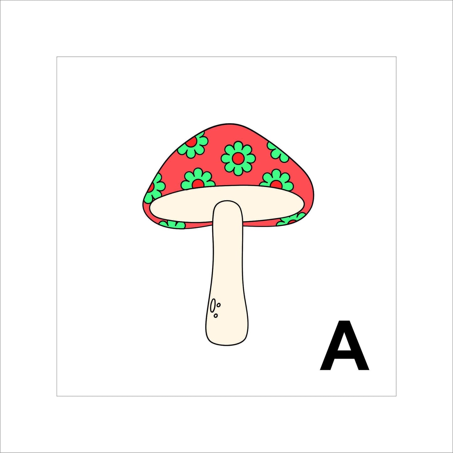 Mushrooms Sticker Decal for Planners, laptops, tumblers, cars, walls, mirrors, notebooks, phones, etc. 80PLNT