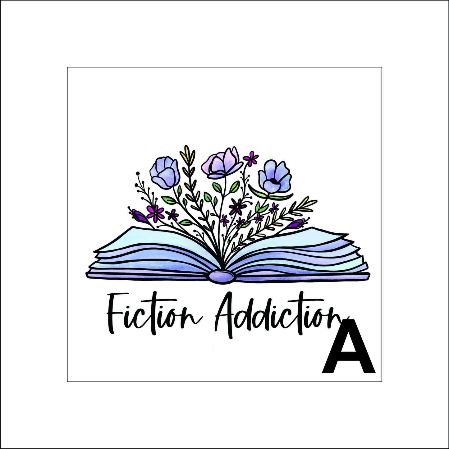 Floral Book Sticker Decal for Planners, laptops, tumblers, cars, walls, mirrors, notebooks, phones, etc. 2BOK