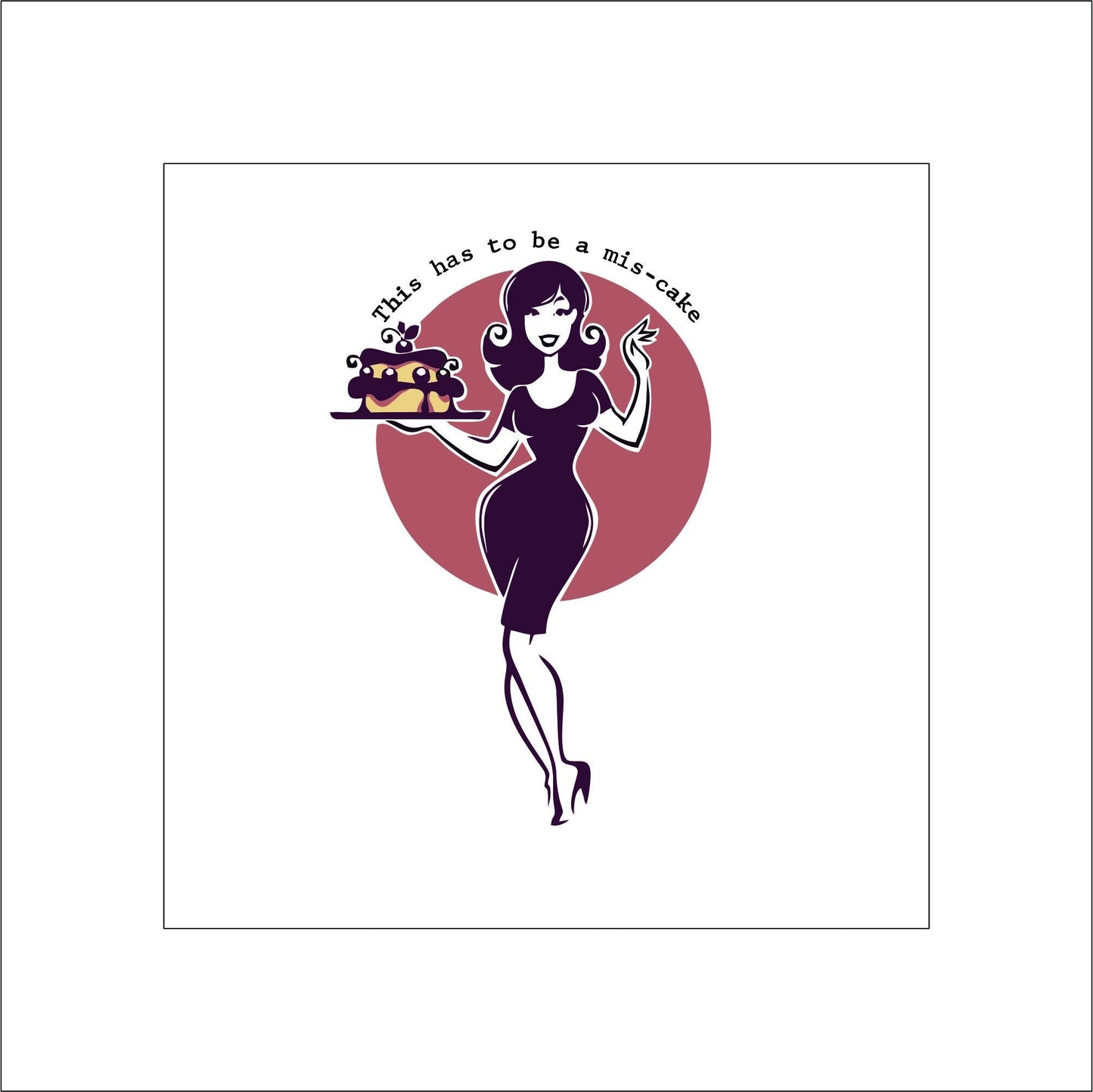 Vintage Miscake Baking Sticker Decal for Planners, laptops, tumblers, cars, walls, mirrors, notebooks, phones, etc. 4VNTG