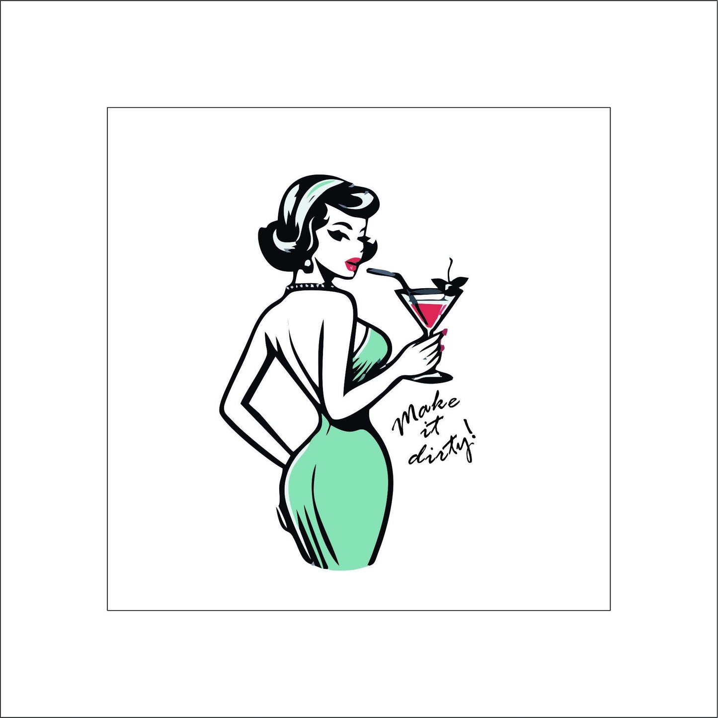 Vintage Make it Dirty Sticker Decal for Planners, laptops, tumblers, cars, walls, mirrors, notebooks, phones, etc. 3VNTG