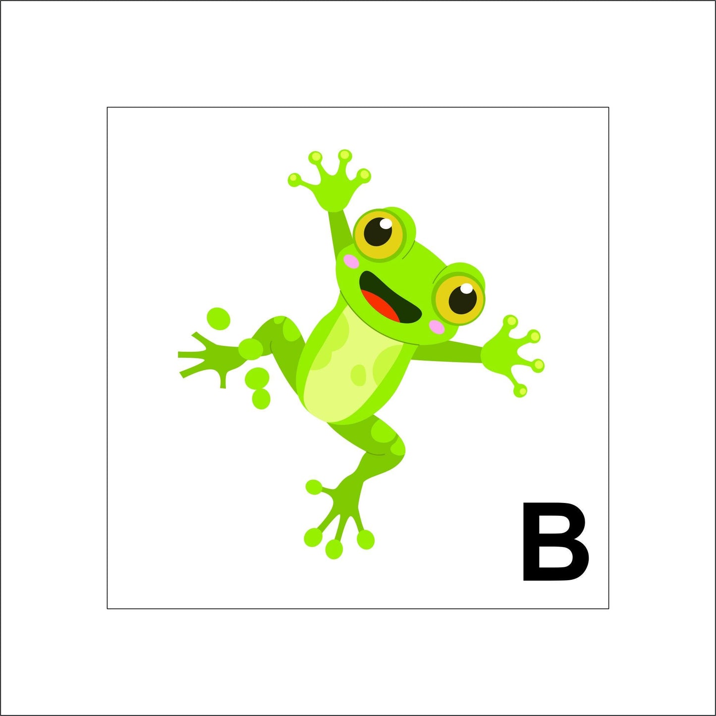 Cute Frog Sticker Decal for Planners, laptops, tumblers, cars, walls, mirrors, notebooks, phones, etc. 2ANML