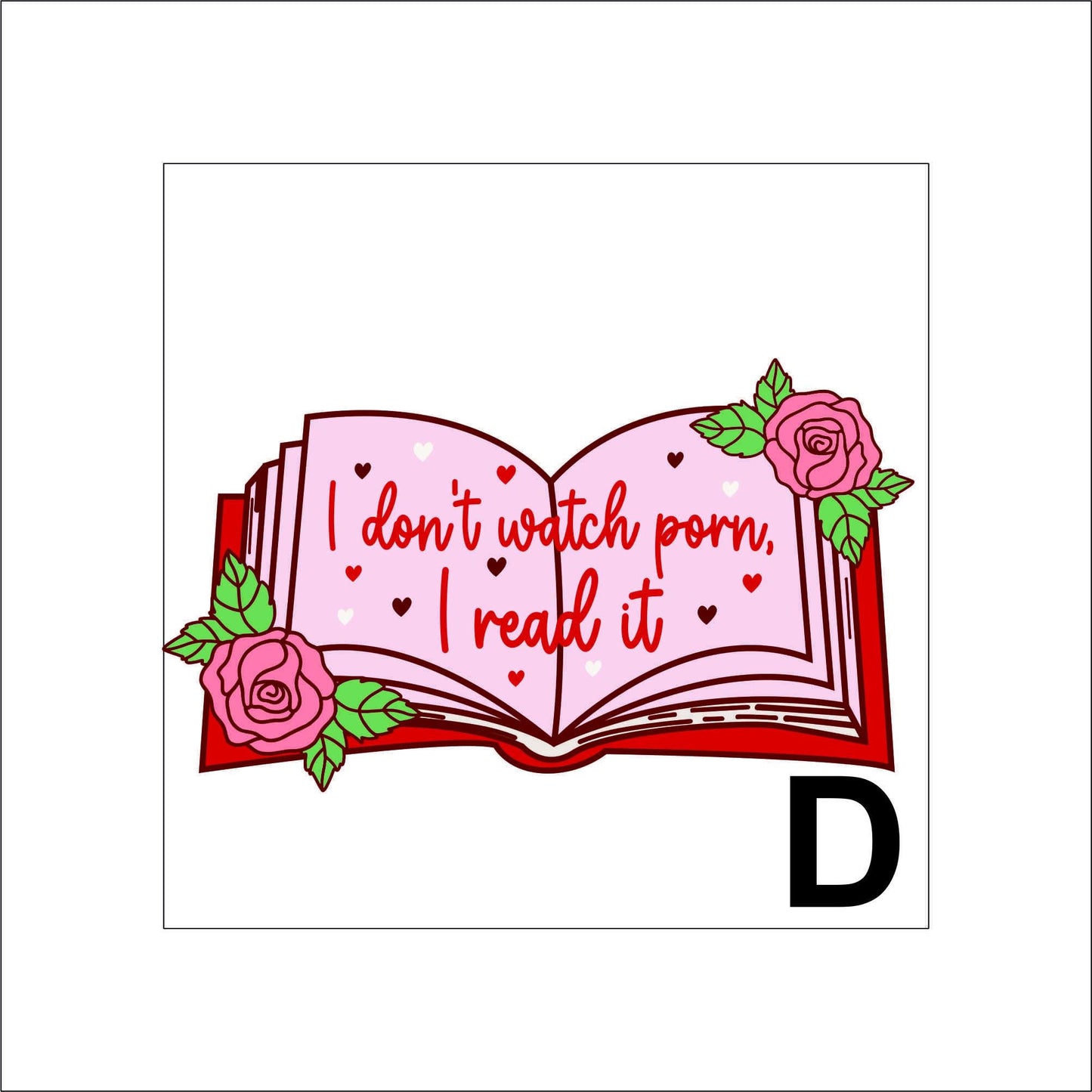 Smut Book Sticker Decal for Planners, laptops, tumblers, cars, walls, mirrors, notebooks, phones, etc. 4BOK