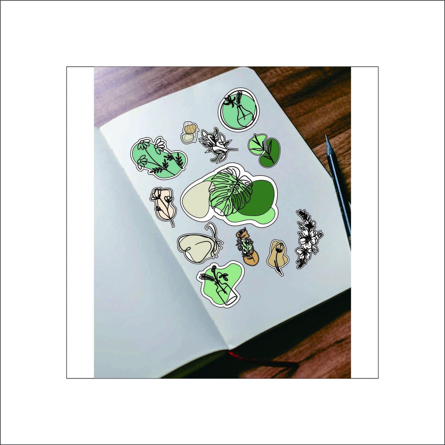 Butterflies, Flowers, & Leaves laptop sticker, funny sticker, laptop decal, tumbler sticker, water bottle sticker, water bottle decal 28PKG