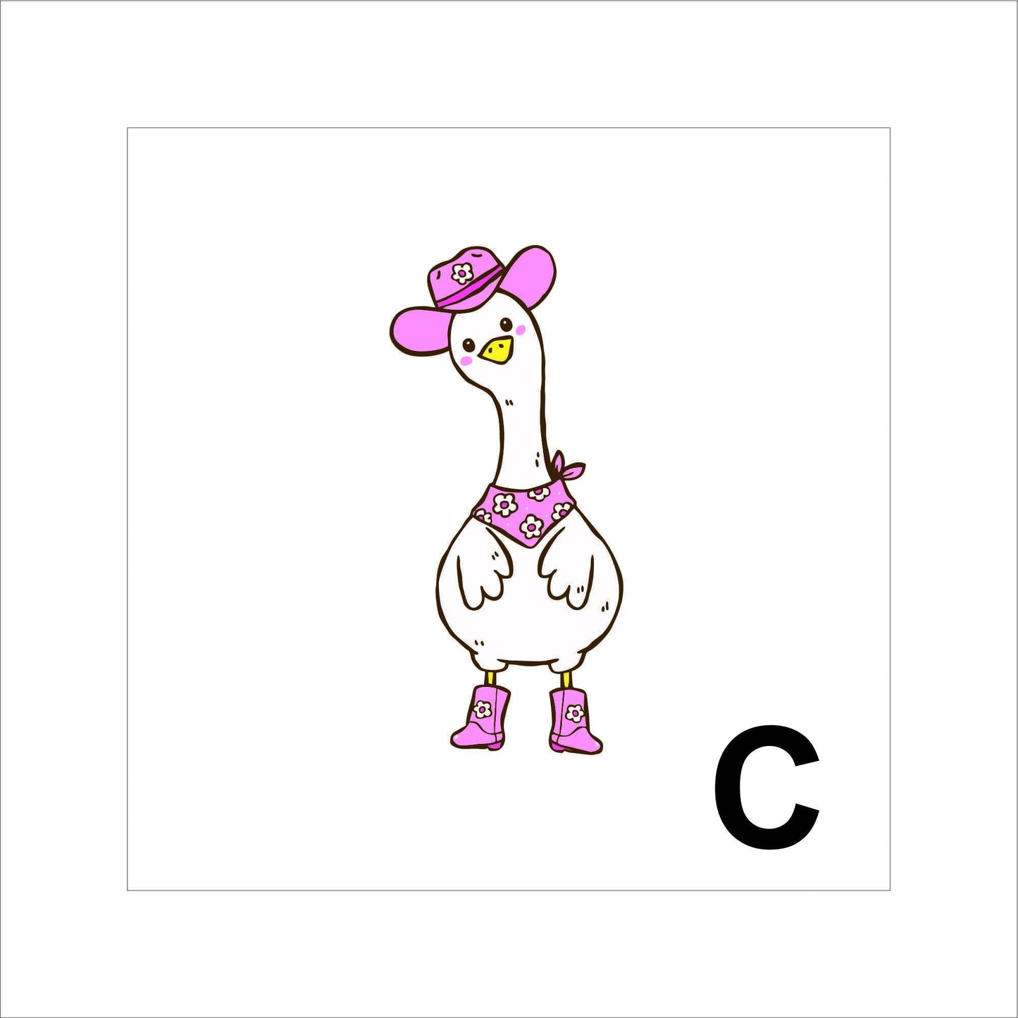 Silly Country Goose Sticker pun Sticker Decal for Planners, laptops, tumblers, cars, walls, mirrors, notebooks, phones, etc. 4CNTRY