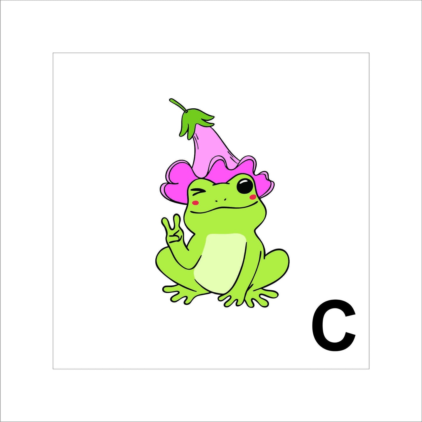 Cute Frog Sticker laptop sticker, funny sticker, laptop decal, tumbler sticker, planner sticker, car decal, water bottle decal 19ANML