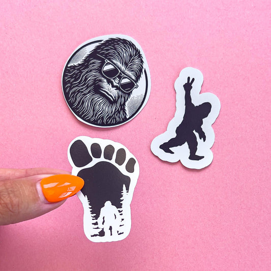 Bigfoot Sticker Decal for Planners, laptops, tumblers, cars, walls, mirrors, notebooks, phones, etc. 16FNTSY