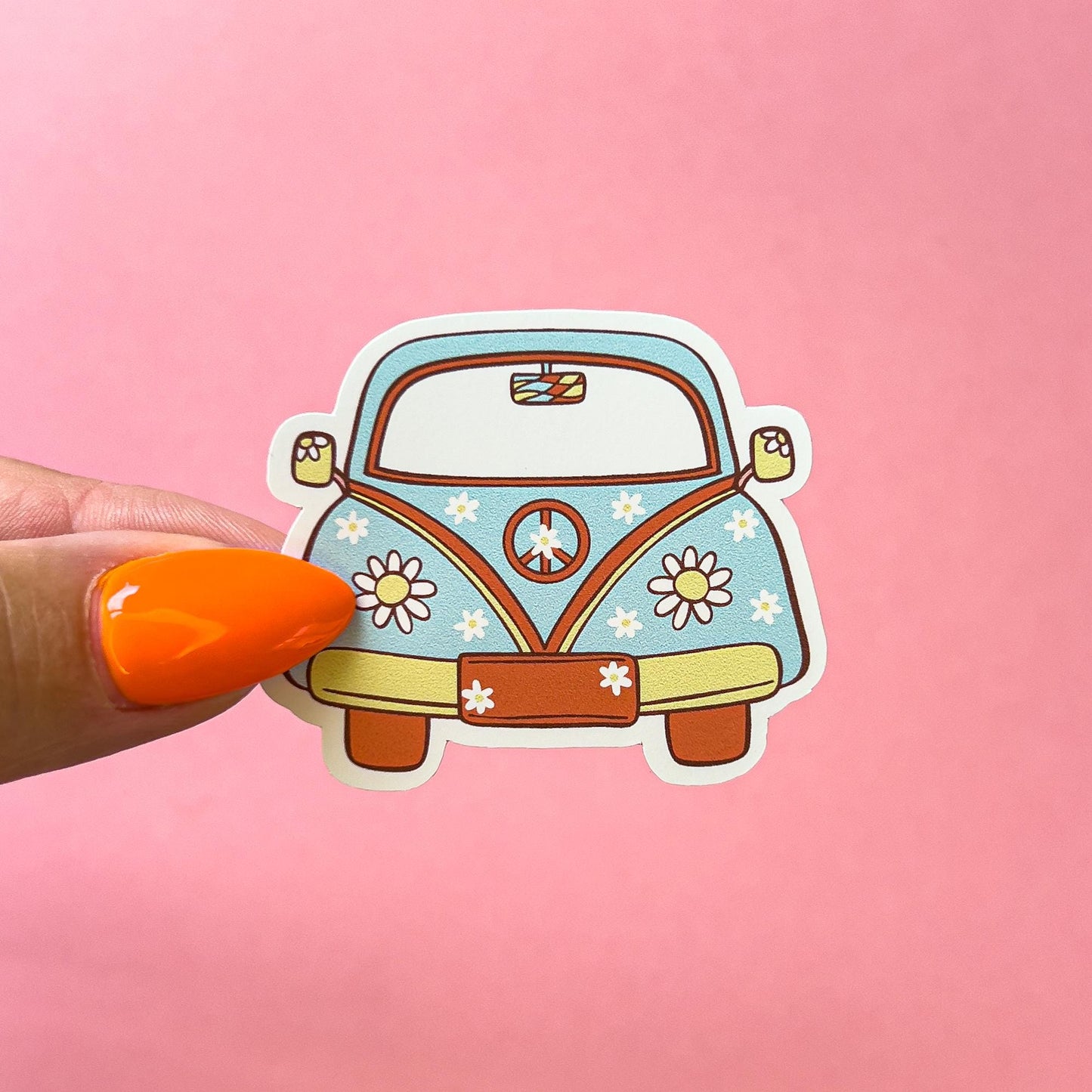 Cute Flowered Car Sticker Decal for Planners, laptops, tumblers, cars, walls, mirrors, notebooks, phones, etc. 1CAR