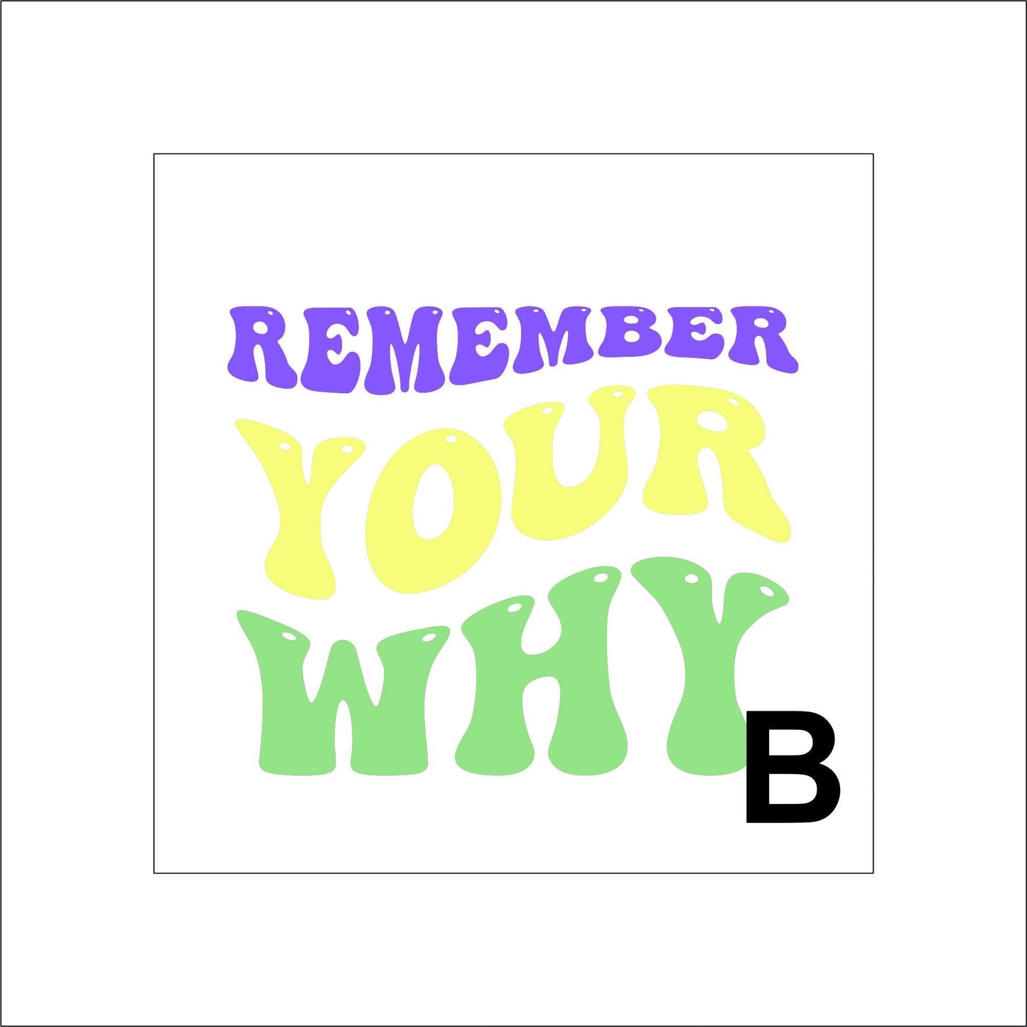 Remember Your Why Sticker Decal for Planners, laptops, tumblers, cars, walls, mirrors, notebooks, phones, etc. 16SAY
