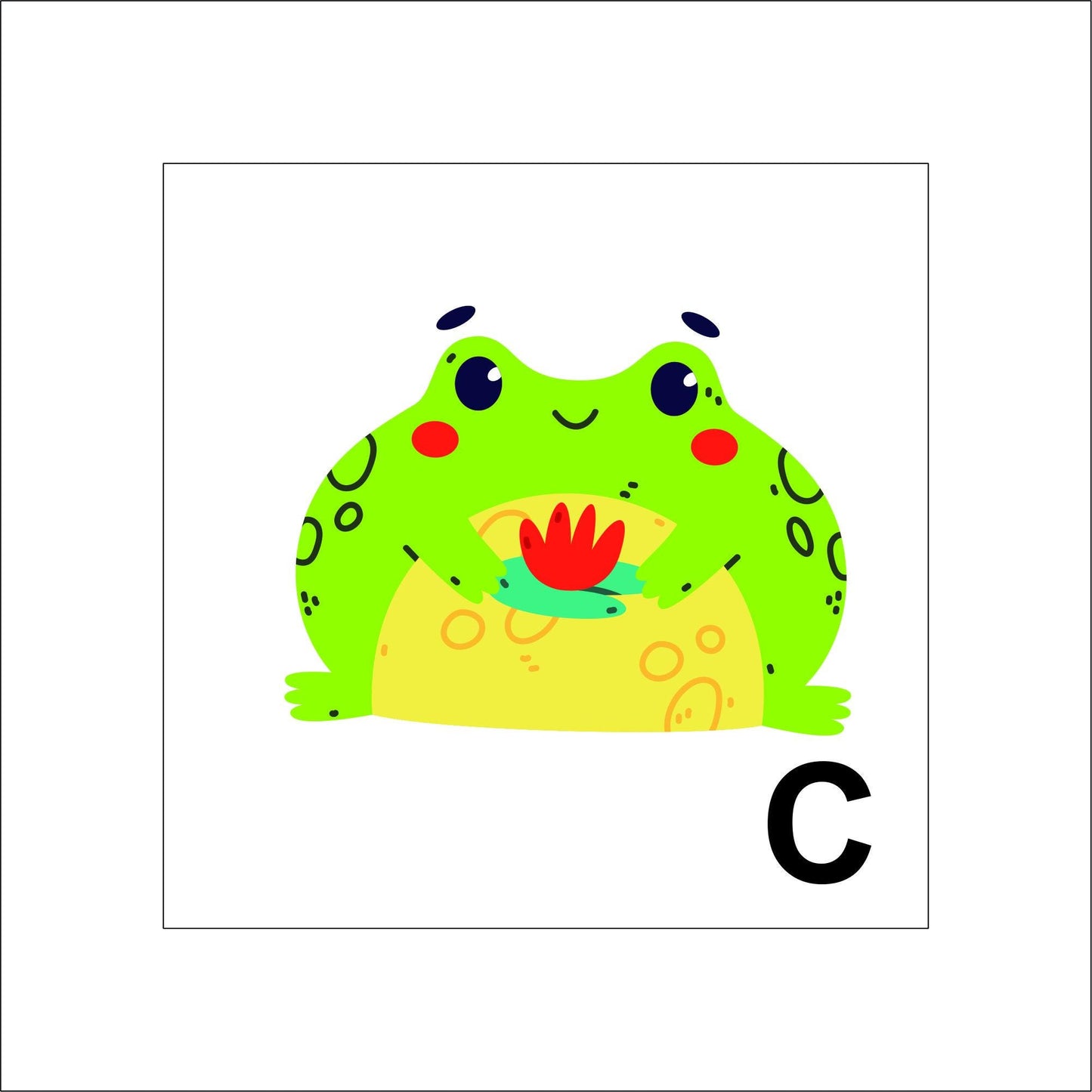 Funny Frog Sticker Decal for Planners, laptops, tumblers, cars, walls, mirrors, notebooks, phones, etc. 4ANML