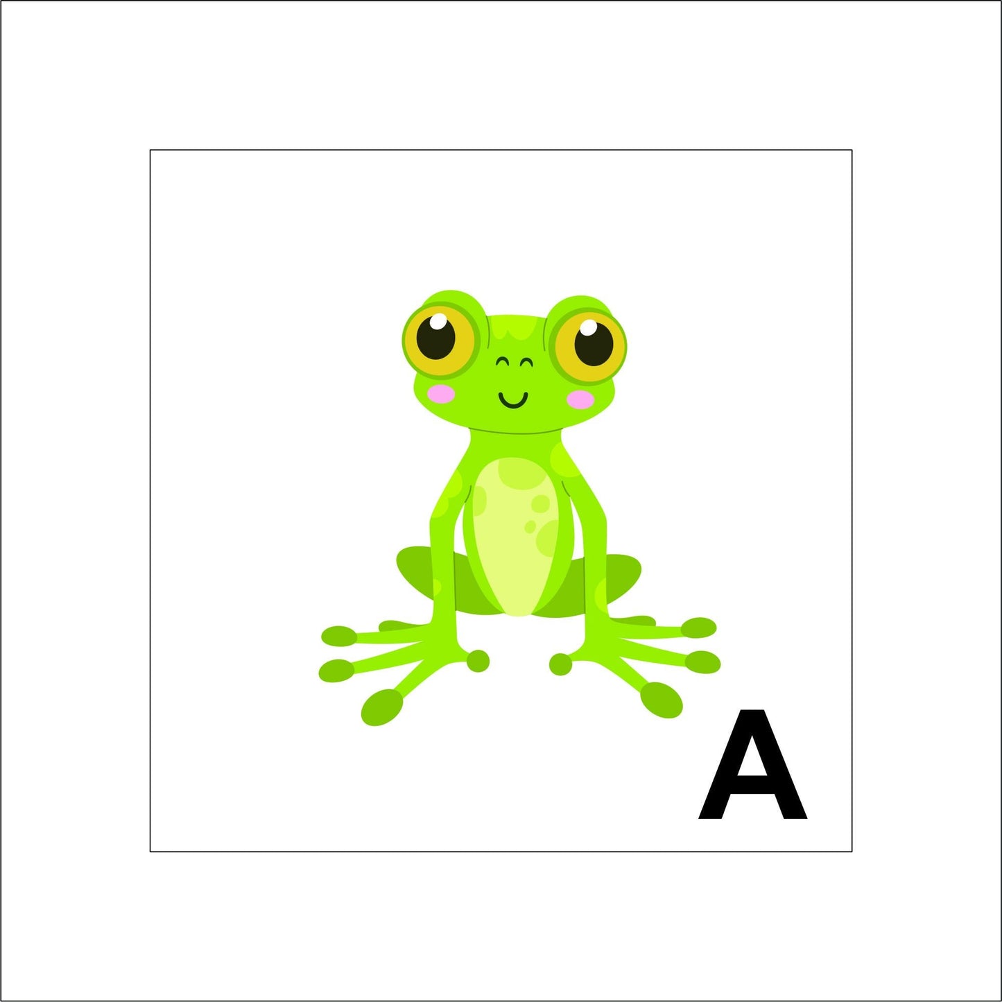 Cute Frog Sticker Decal for Planners, laptops, tumblers, cars, walls, mirrors, notebooks, phones, etc. 2ANML