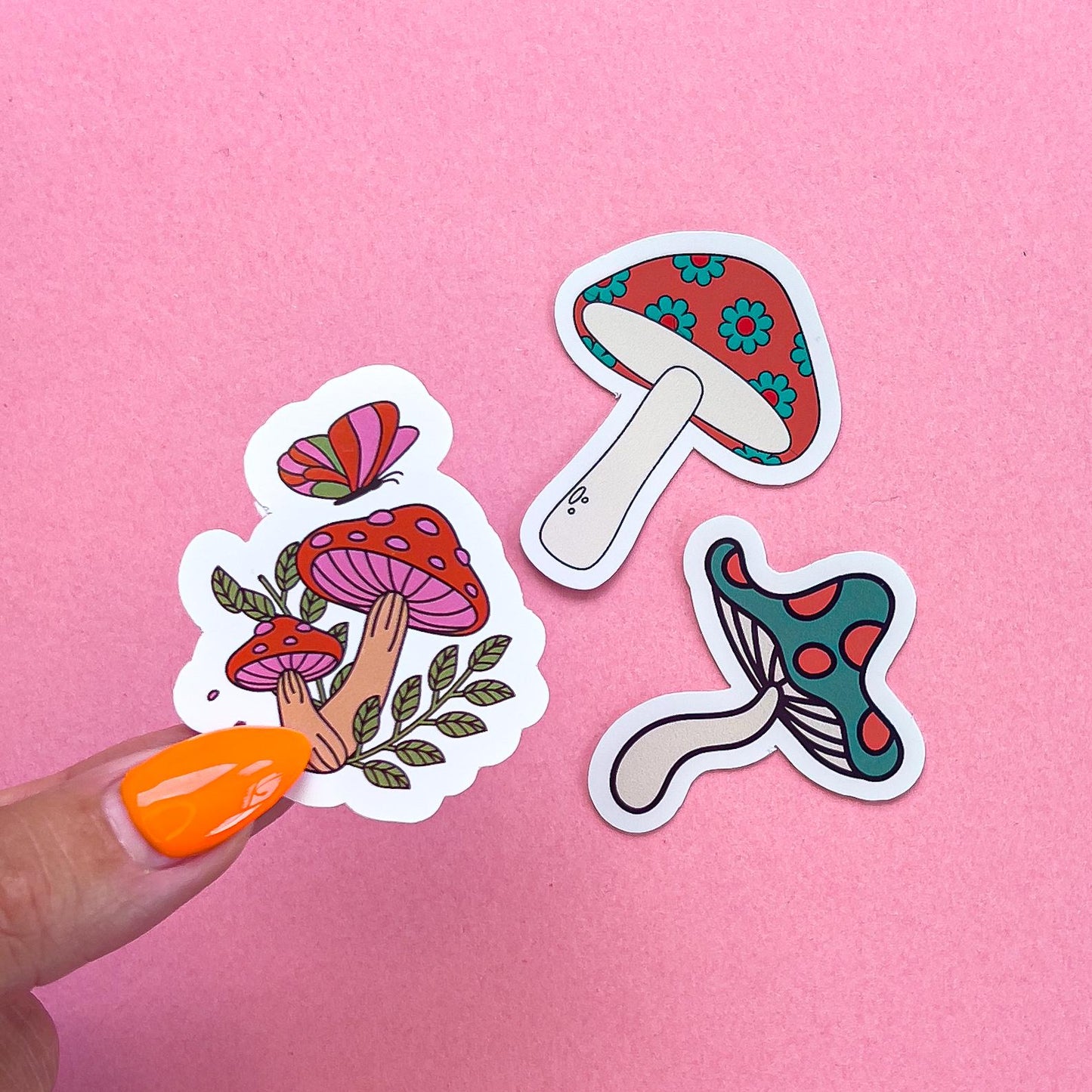 Mushrooms Sticker Decal for Planners, laptops, tumblers, cars, walls, mirrors, notebooks, phones, etc. 80PLNT