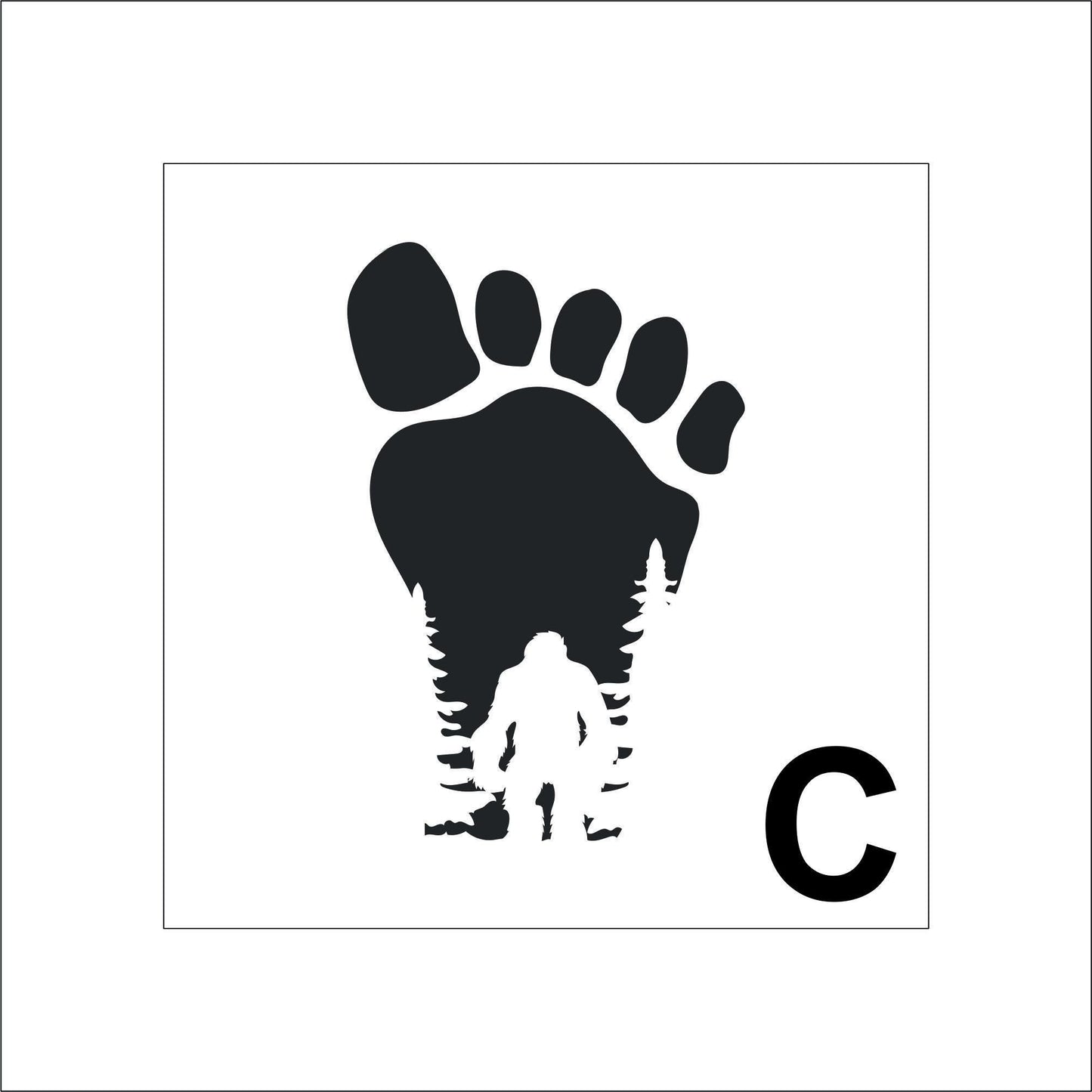 Bigfoot Sticker Decal for Planners, laptops, tumblers, cars, walls, mirrors, notebooks, phones, etc. 16FNTSY