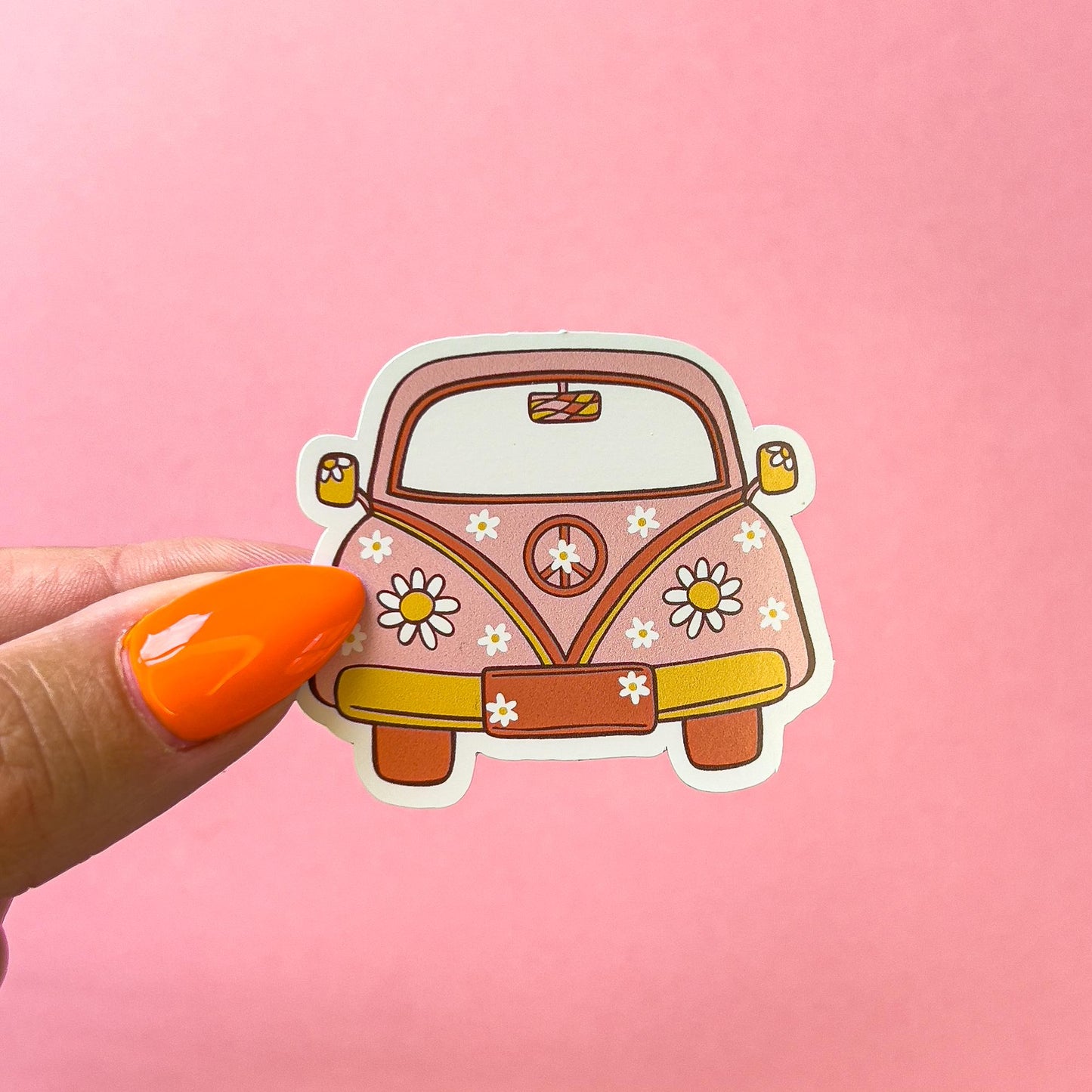 Cute Flowered Car Sticker Decal for Planners, laptops, tumblers, cars, walls, mirrors, notebooks, phones, etc. 1CAR