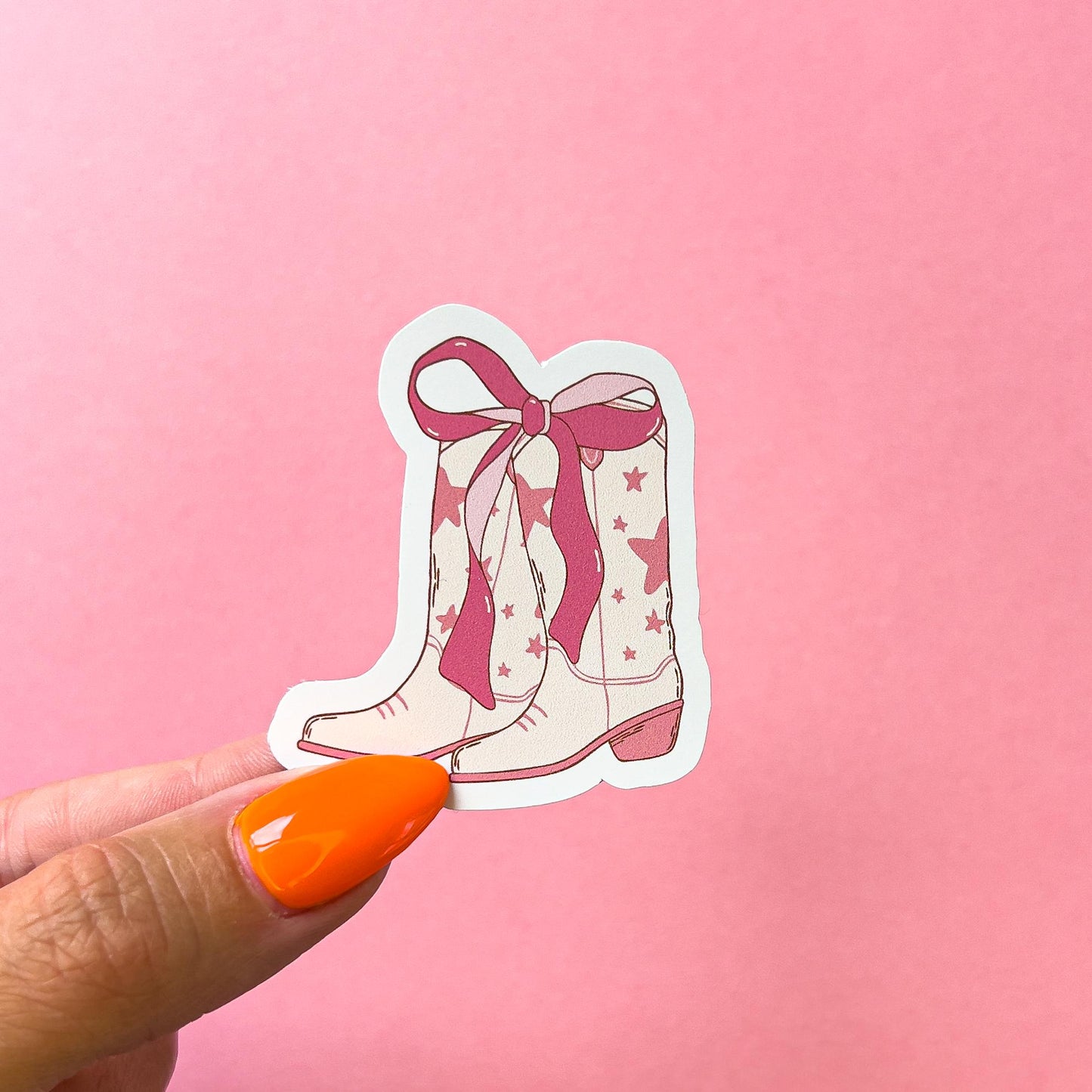 Pink Cowgirl Boots Sticker Decal for Planners, laptops, tumblers, cars, walls, mirrors, notebooks, phones, etc. 2CNTRY