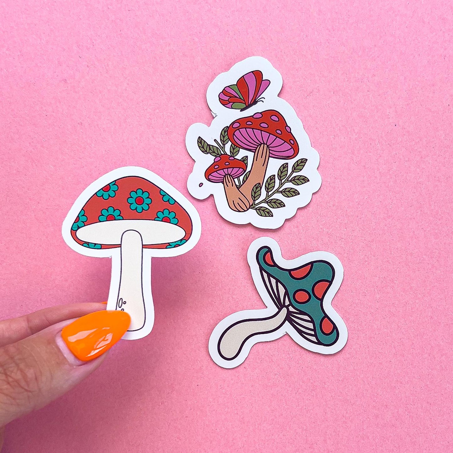 Mushrooms Sticker Decal for Planners, laptops, tumblers, cars, walls, mirrors, notebooks, phones, etc. 80PLNT