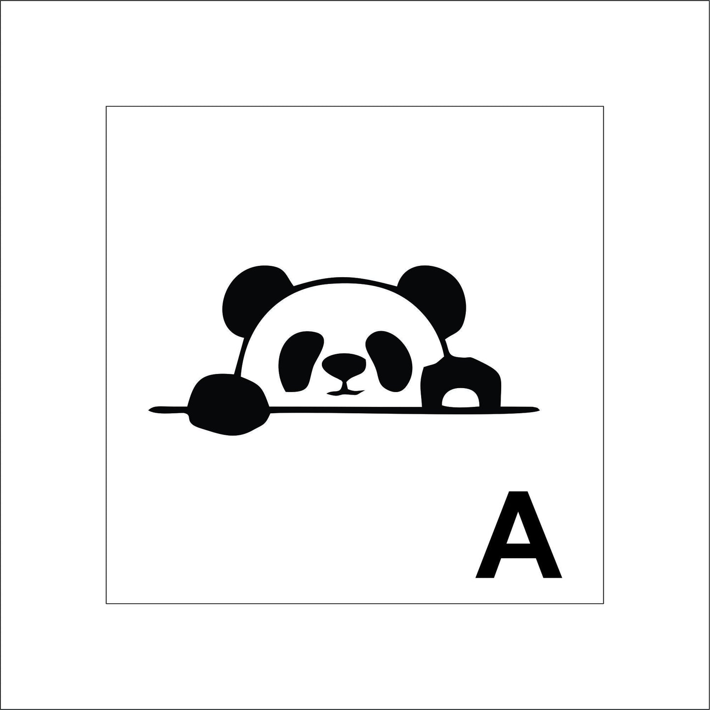 Panda Bear Sticker Decal for Planners, laptops, tumblers, cars, walls, mirrors, notebooks, phones, etc. 18ANML