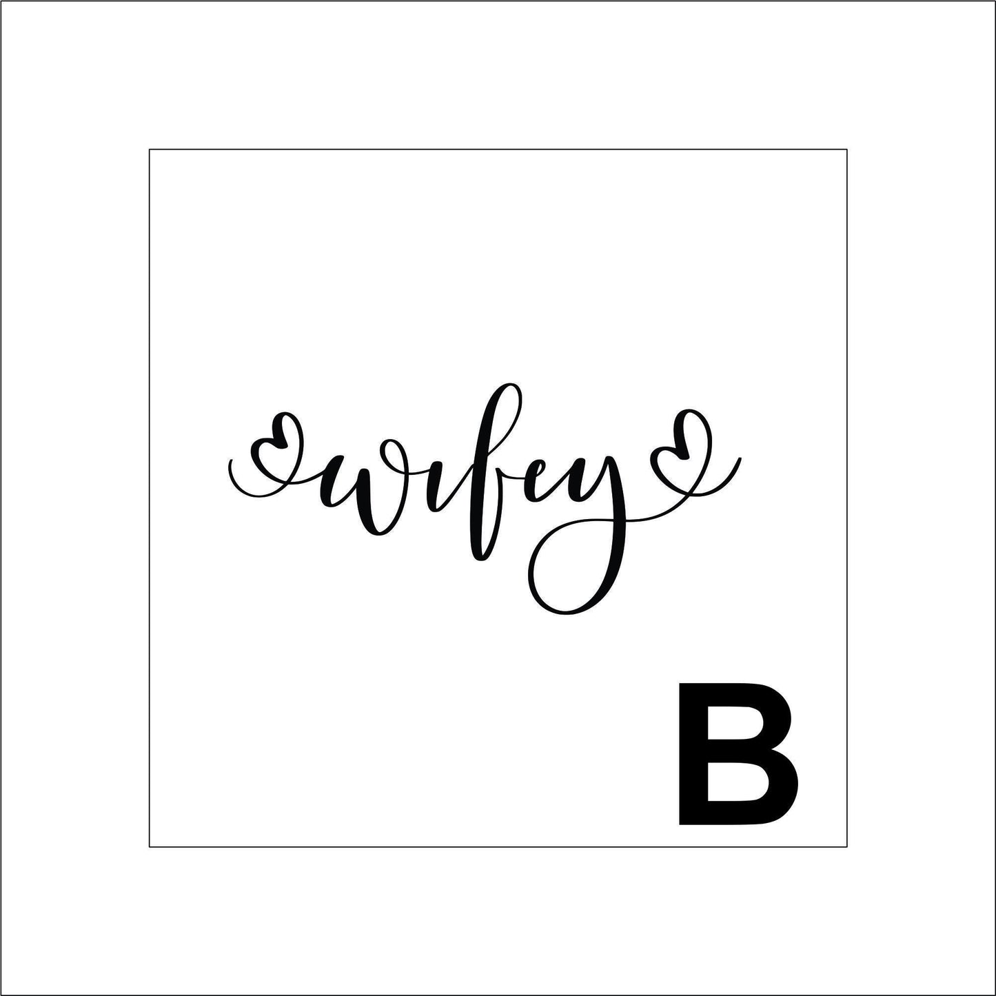 Wifey and Hubby Wedding Sticker Decal for Planners, laptops, tumblers, cars, walls, mirrors, notebooks, phones, etc. 11LUV