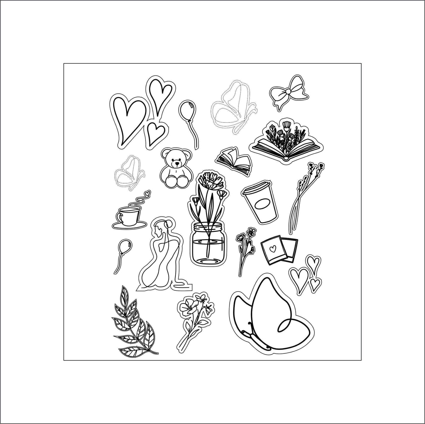 Women Plants & Flowers laptop sticker, pretty sticker, laptop decal, tumbler sticker, water bottle sticker, water bottle decal 29PKG