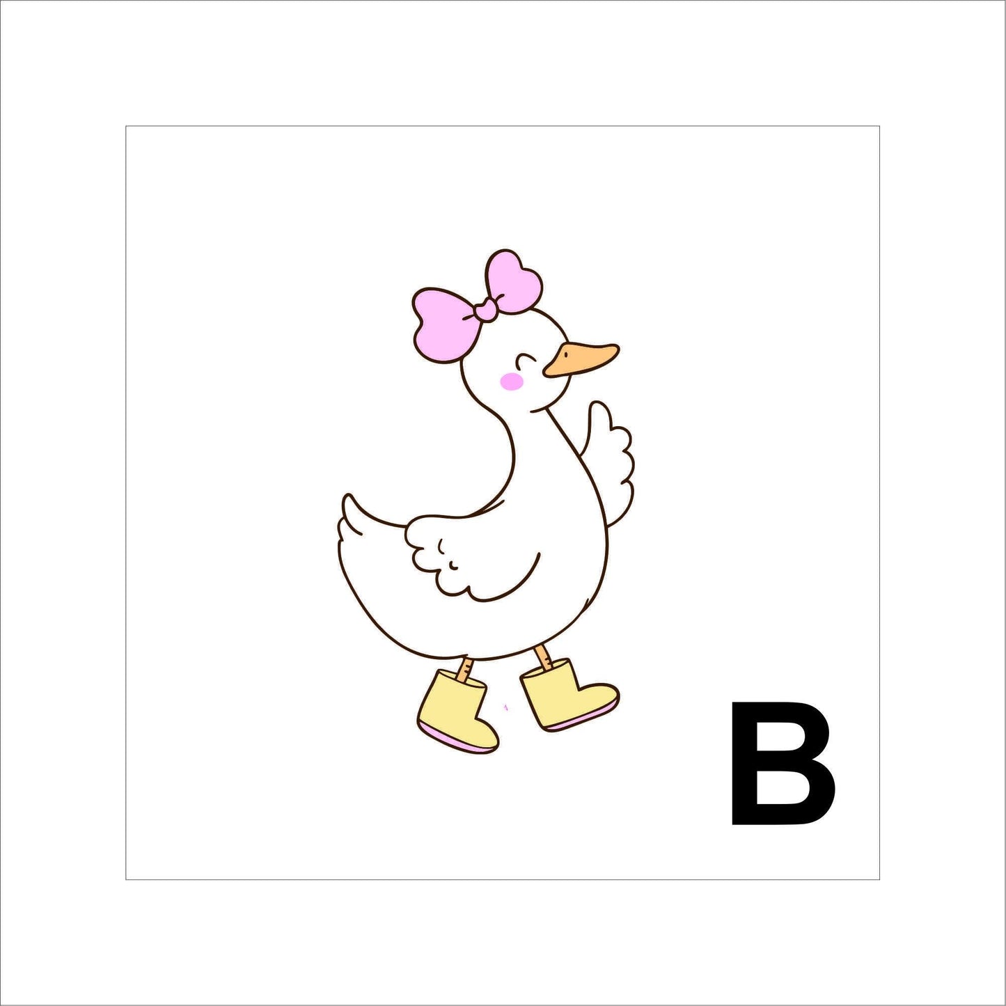 Cute Duck Goose Sticker Decal for Planners, laptops, tumblers, cars, walls, mirrors, notebooks, phones, etc. 49ANML