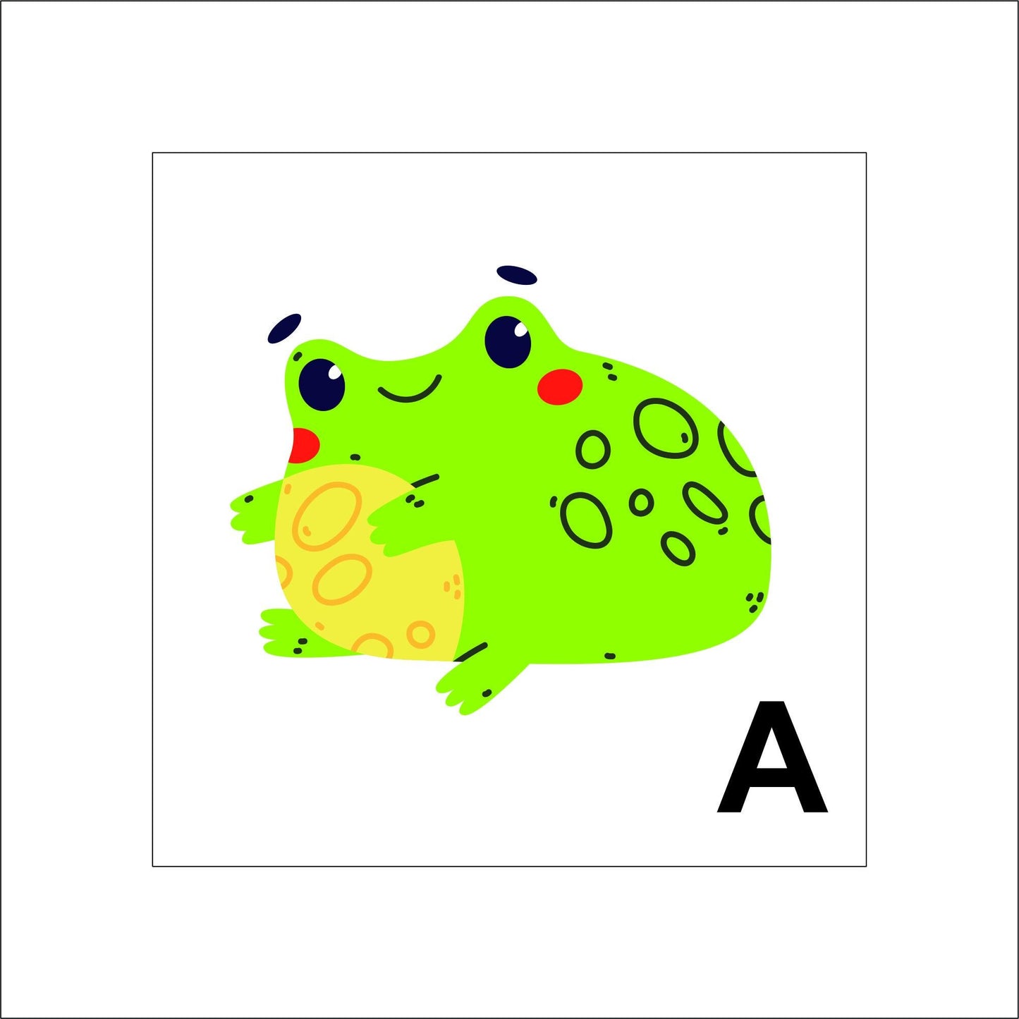Funny Frog Sticker Decal for Planners, laptops, tumblers, cars, walls, mirrors, notebooks, phones, etc. 4ANML
