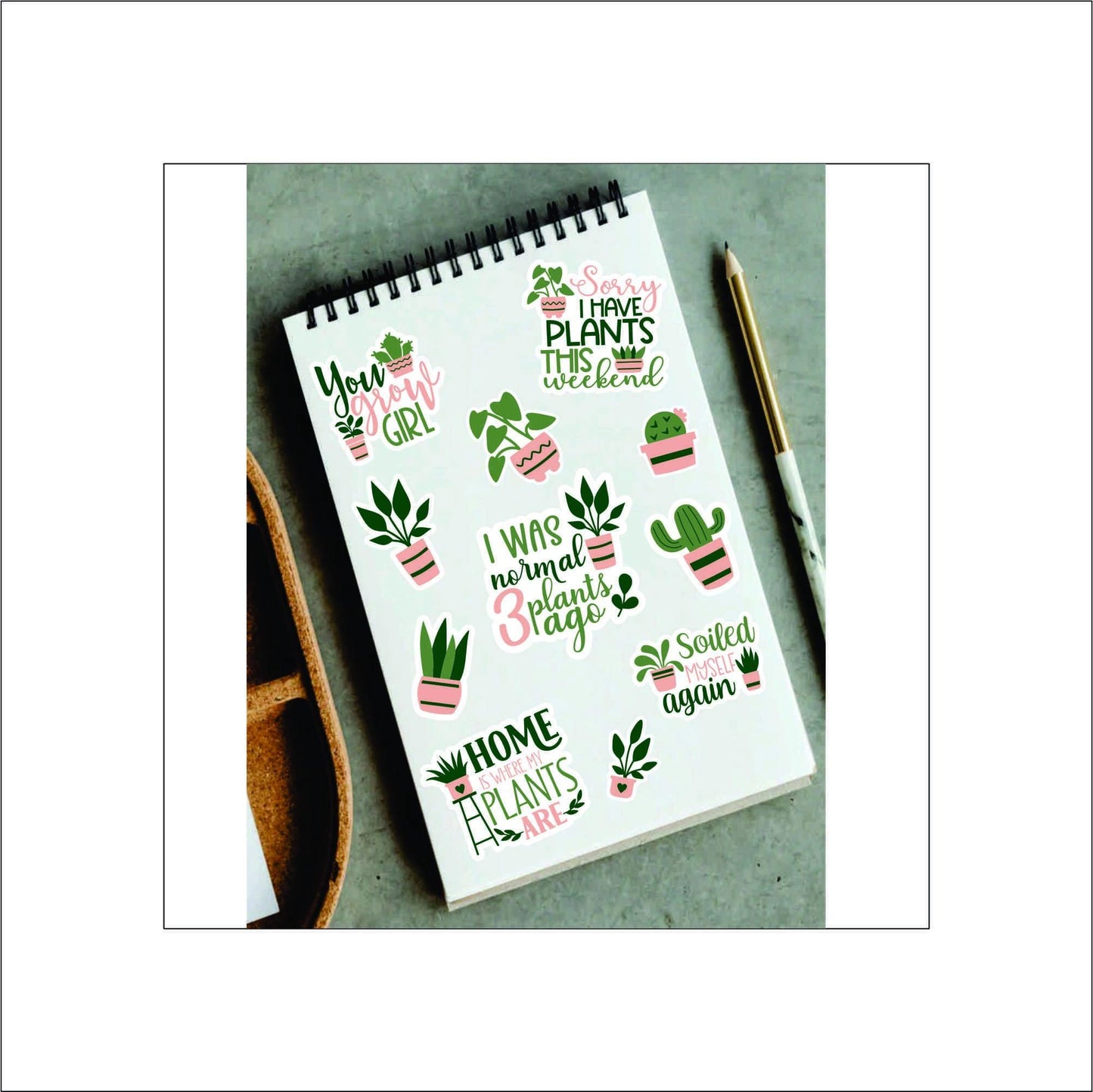Funny Plant Stickers laptop sticker, funny sticker, laptop decal, tumbler sticker, water bottle sticker, water bottle decal 2GRP