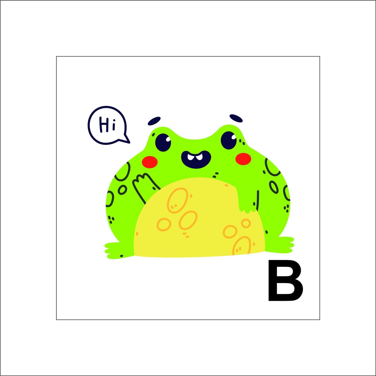 Funny Frog Sticker Decal for Planners, laptops, tumblers, cars, walls, mirrors, notebooks, phones, etc. 4ANML