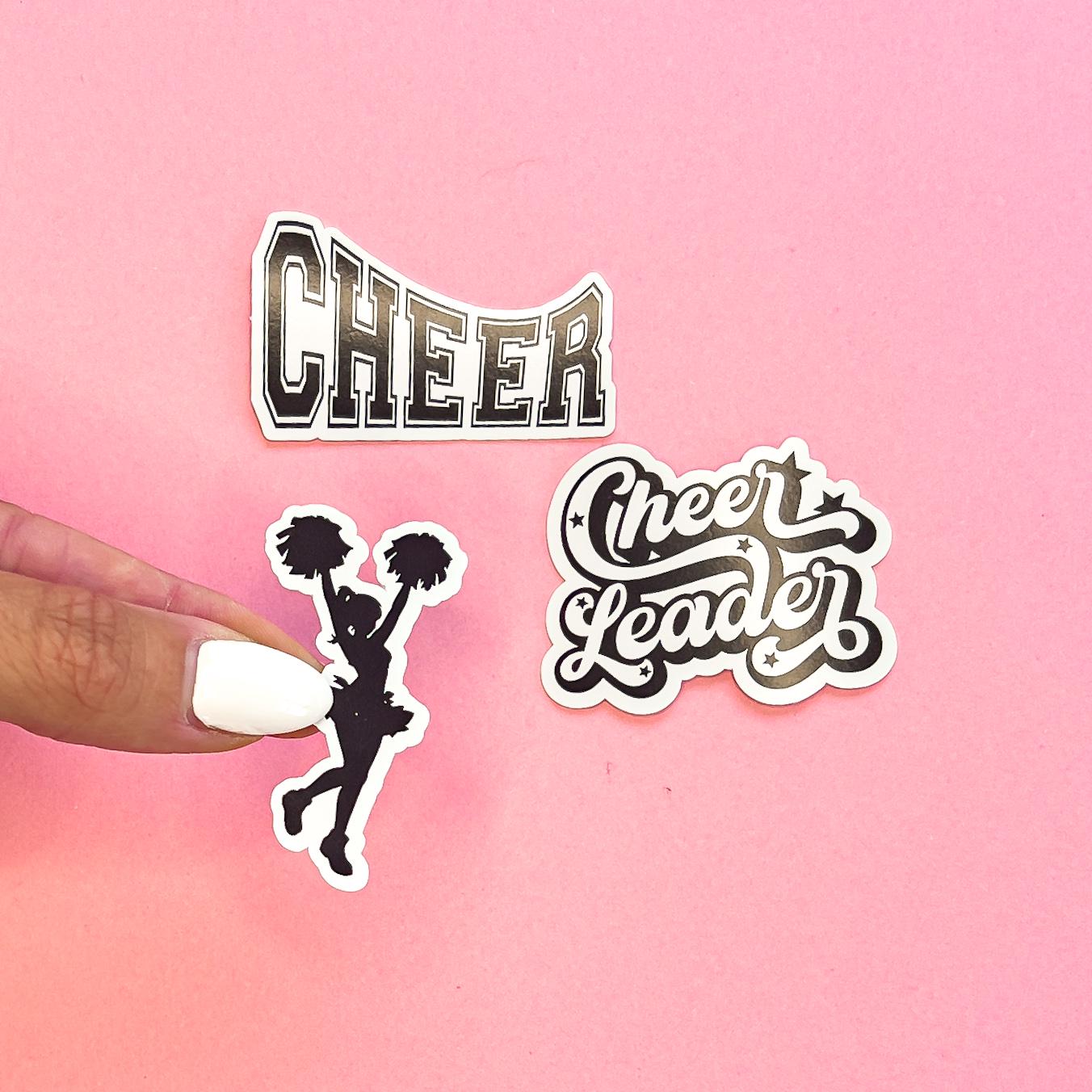 Cheerleading Sticker Decal for Planners, laptops, tumblers, cars, walls, mirrors, notebooks, phones, etc. 1SPT
