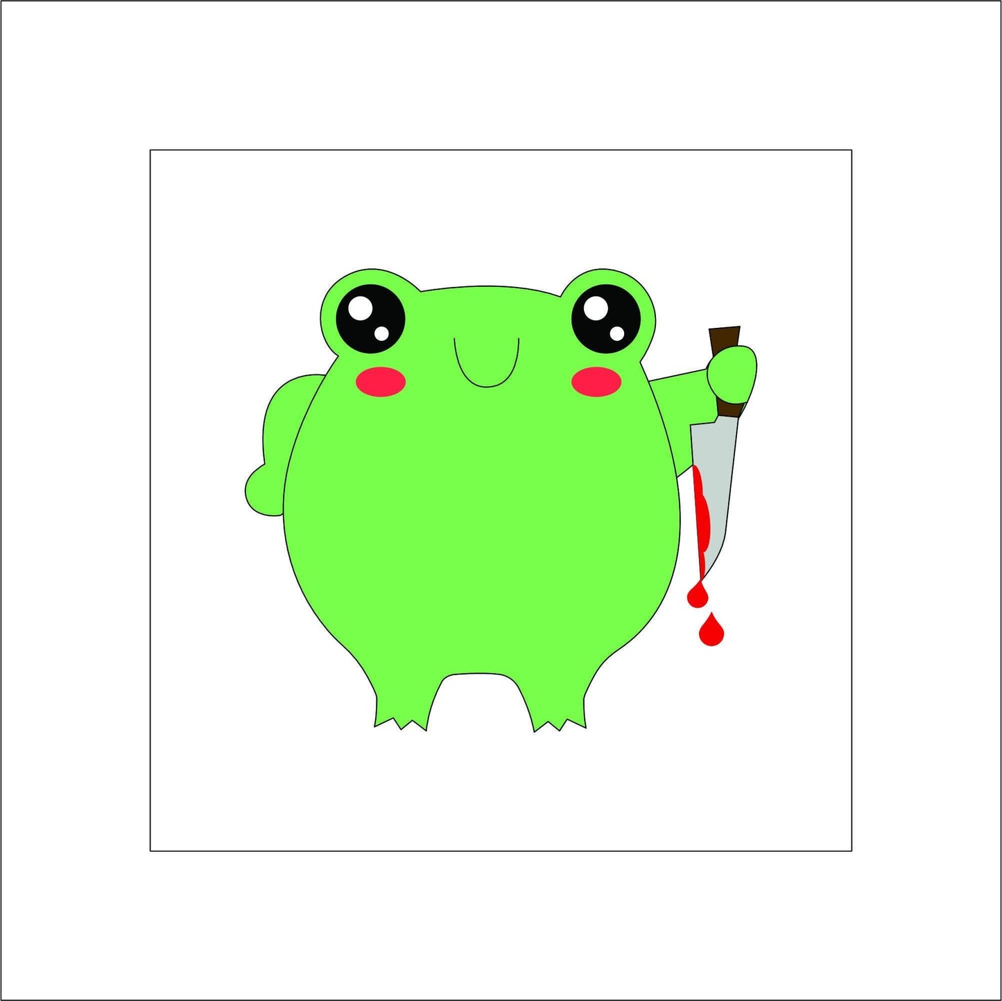Cute Funny Frog Sticker laptop sticker, funny sticker, laptop decal, tumbler sticker, planner sticker, car decal, water bottle decal 5CRM