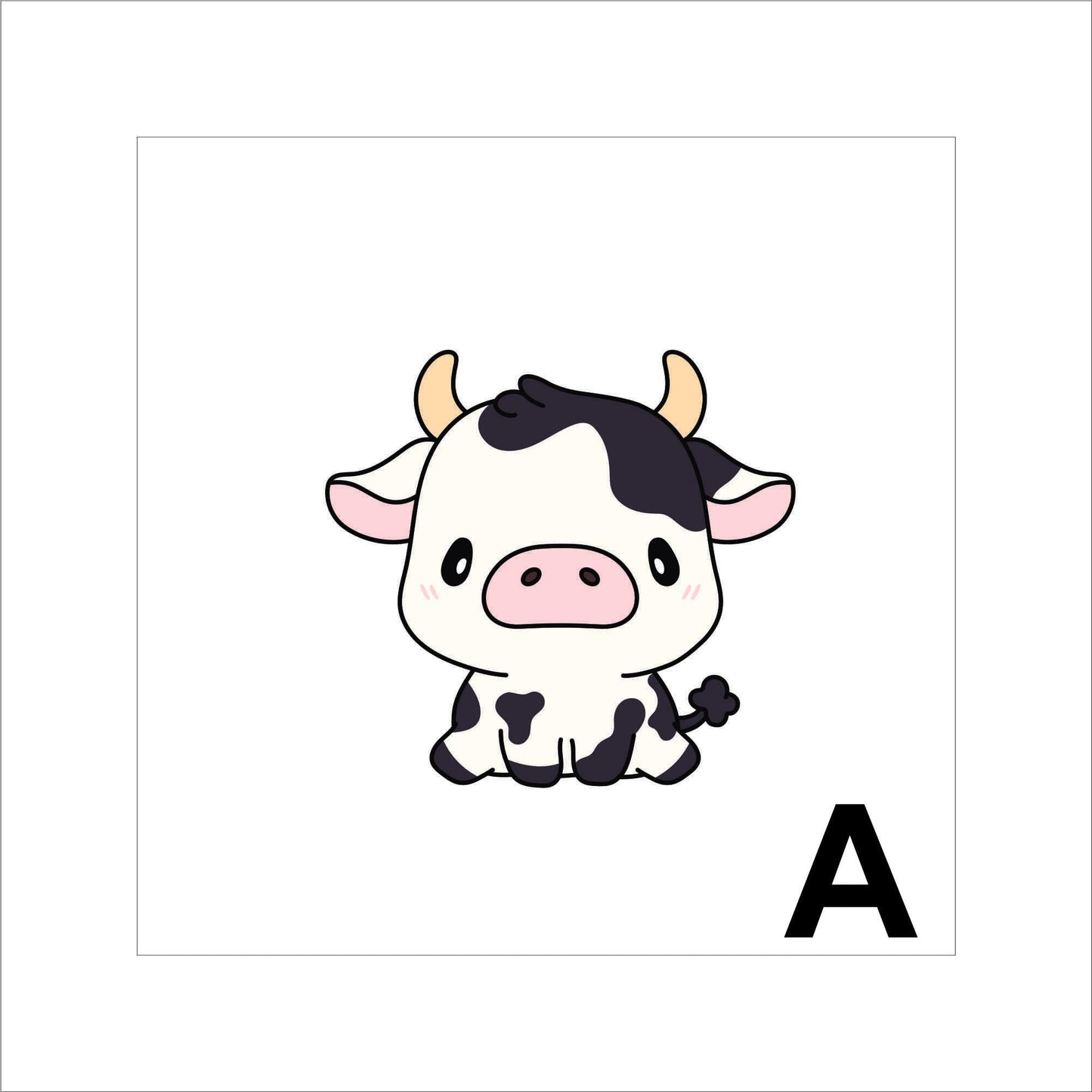 Cow and Highland Cow Sticker Decal for Planners, laptops, tumblers, cars, walls, mirrors, notebooks, phones, etc. 46ANML