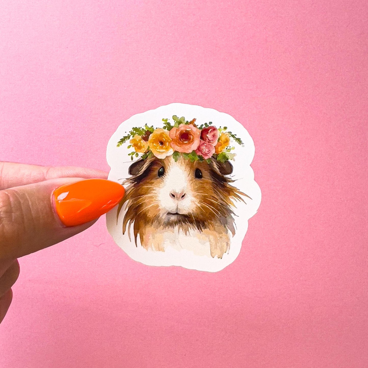 Animals with Floral Crowns Sticker Decal for Planners, laptops, tumblers, cars, walls, mirrors, notebooks, phones, etc. 41ANML