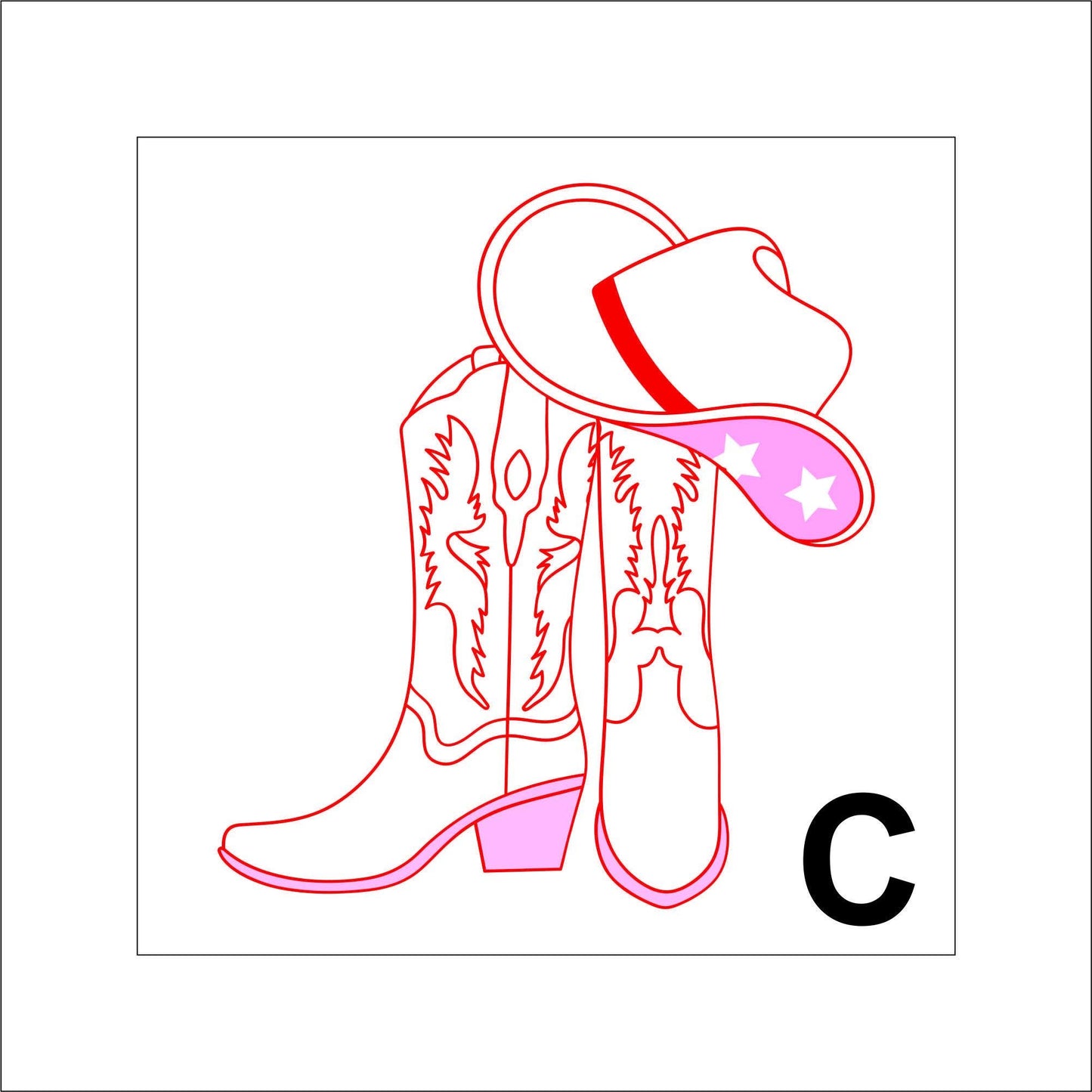 Pink Cowgirl Boots Sticker Decal for Planners, laptops, tumblers, cars, walls, mirrors, notebooks, phones, etc. 2CNTRY
