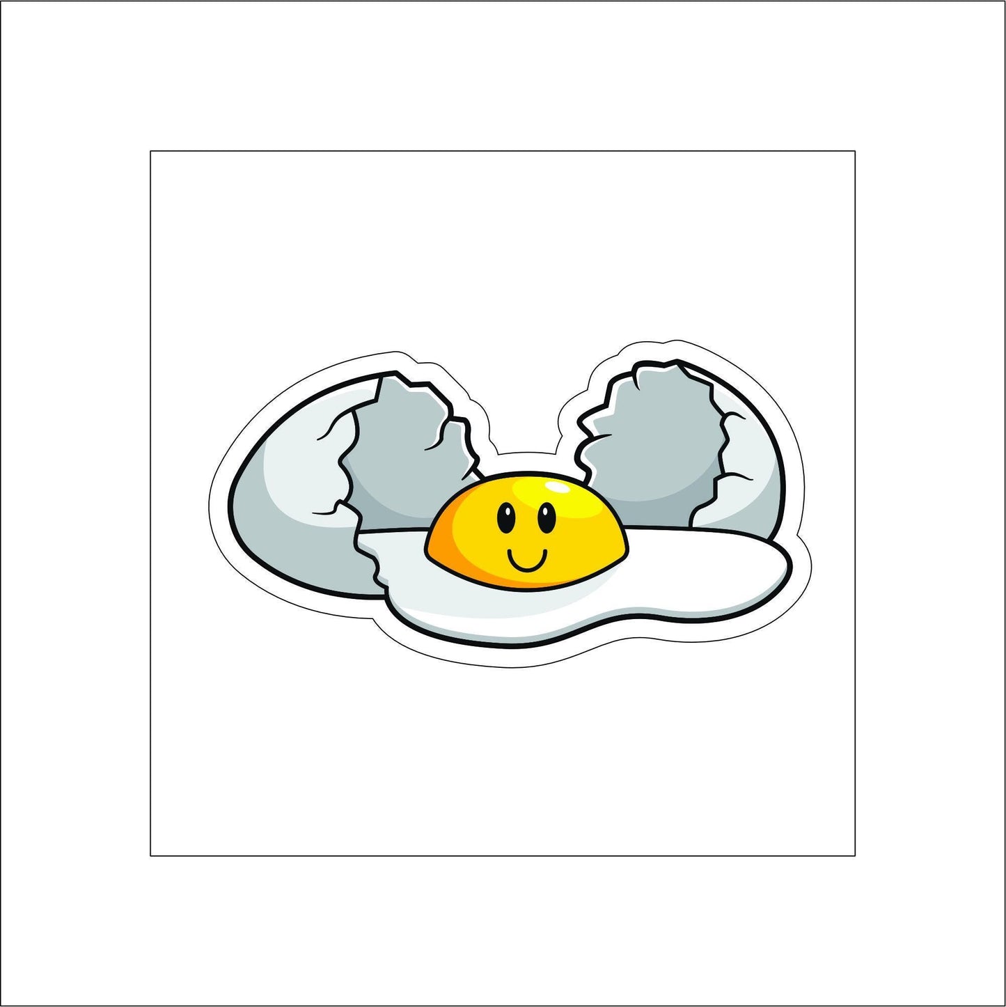Happy Egg Sticker Decal for Planners, laptops, tumblers, cars, walls, mirrors, notebooks, phones, etc. 20FOD