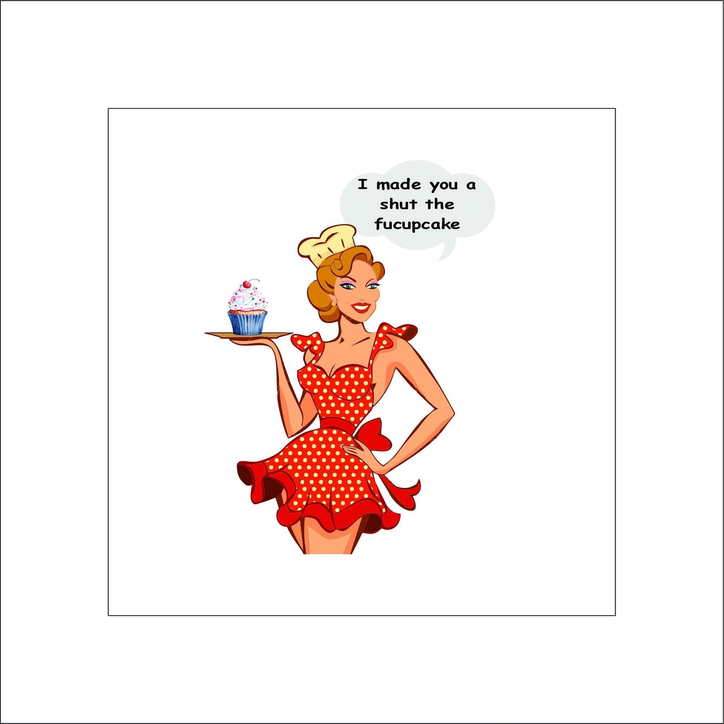 Vintage Shut the Fucupcake Sticker Decal for Planners, laptops, tumblers, cars, walls, mirrors, notebooks, phones, etc. 2VNTG